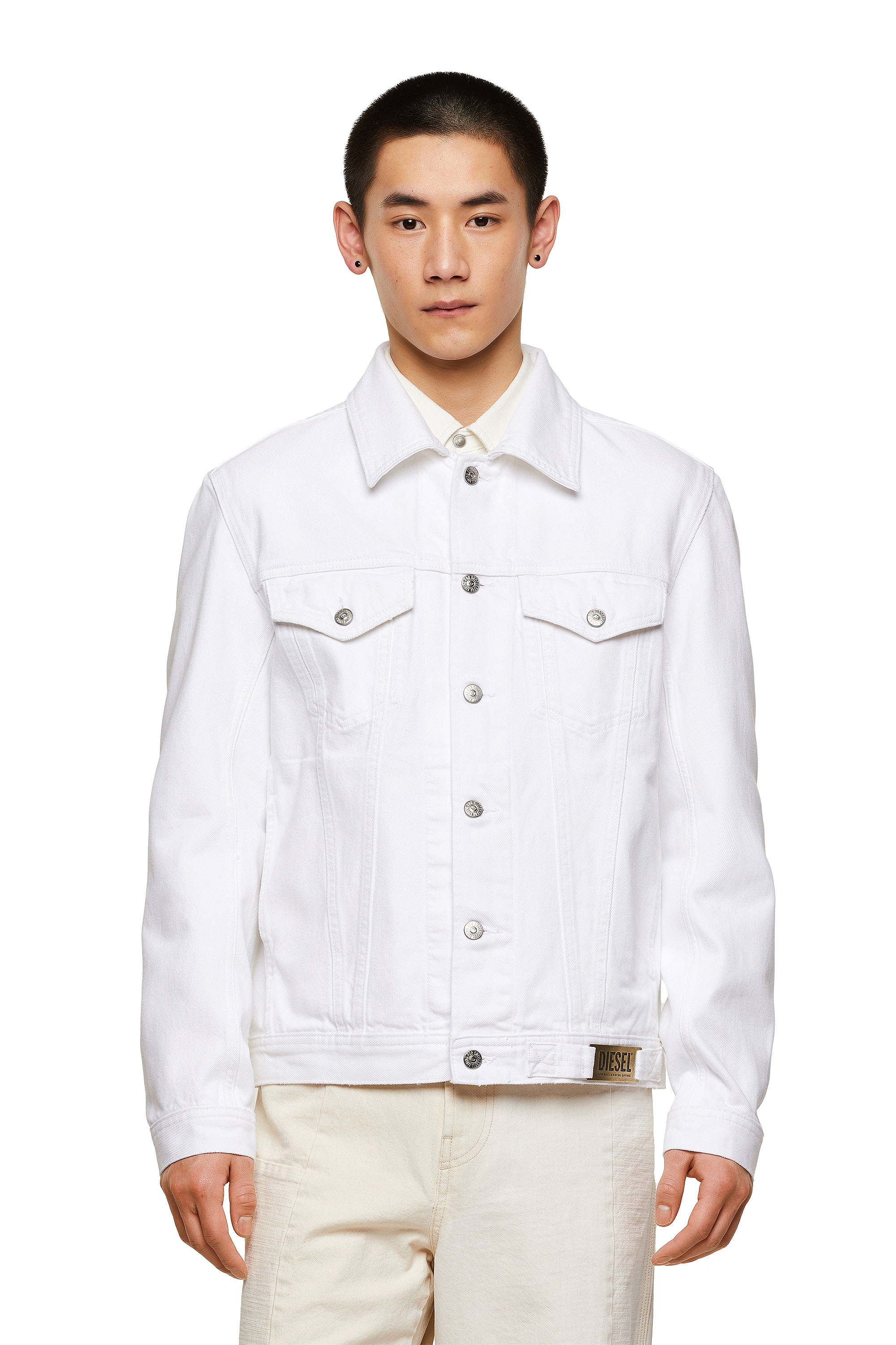 NHILL-C1, White Diesel - NHILL-C1, White - Denim Jackets - Image 1
