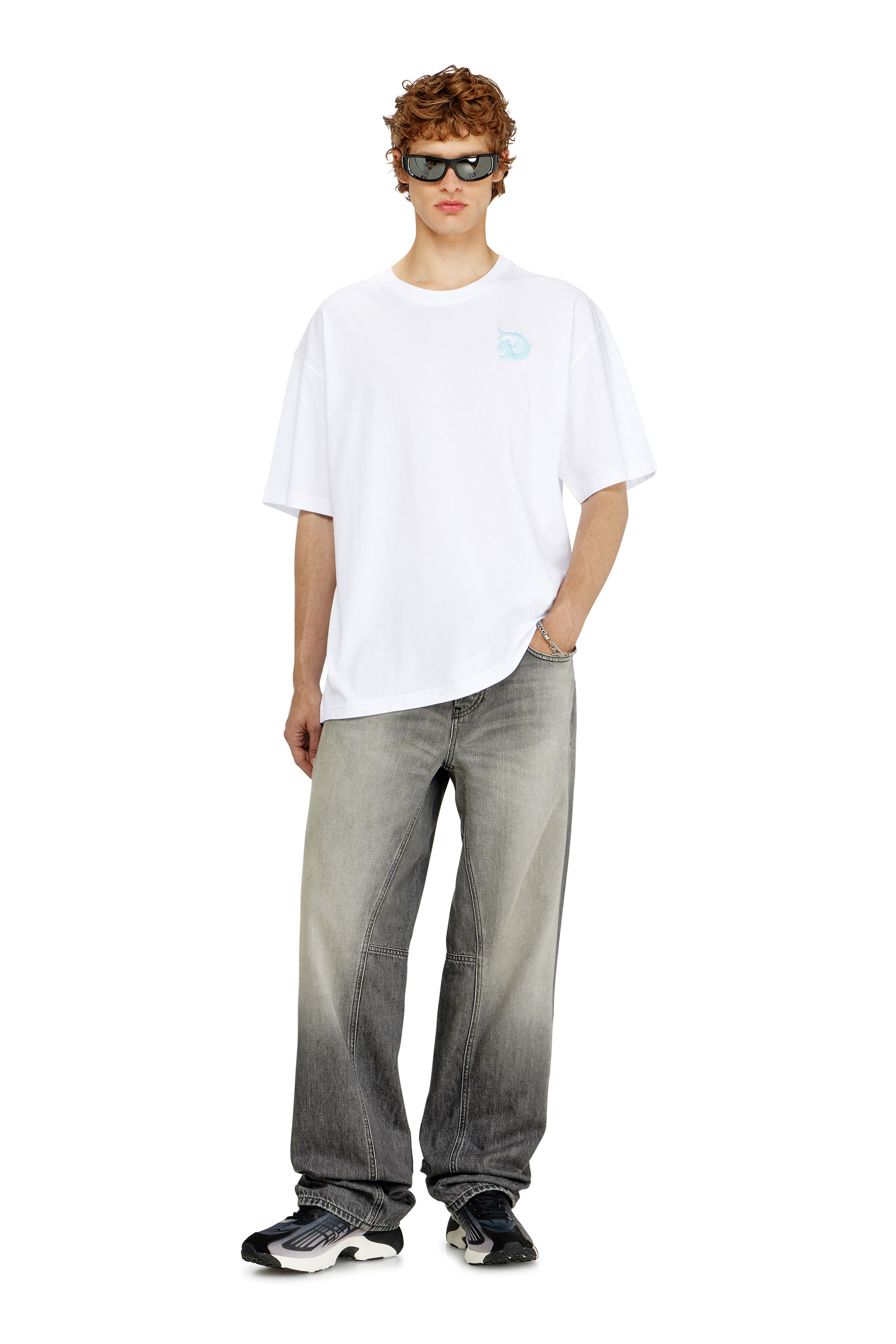 Diesel - T-BOXT-AA11, Man's Jersey T-shirt with flocked print in null - 3