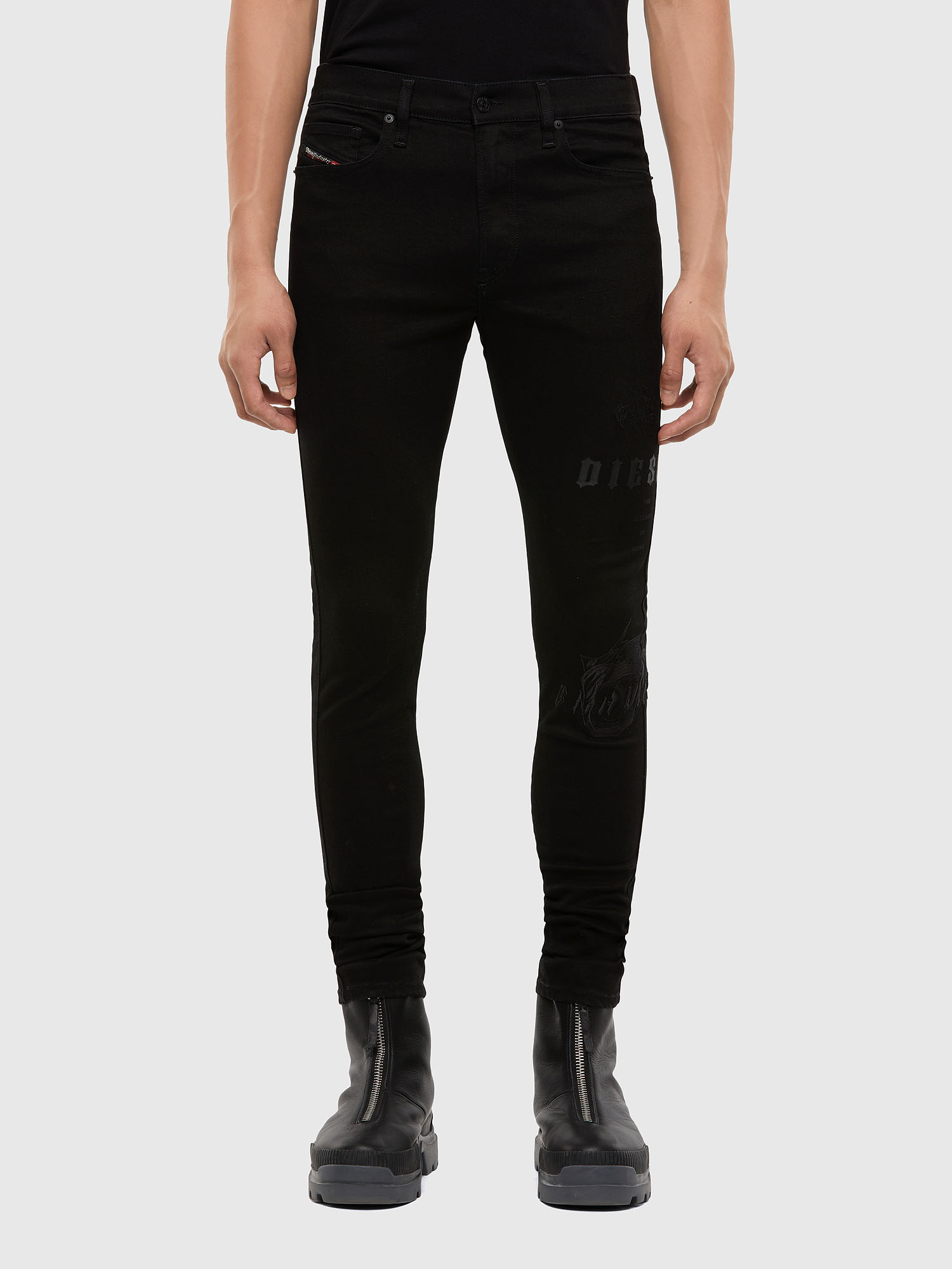 D-Istort 069QT, Black/Dark grey Diesel - D-Istort 069QT, Black/Dark grey - Jeans - Image 1