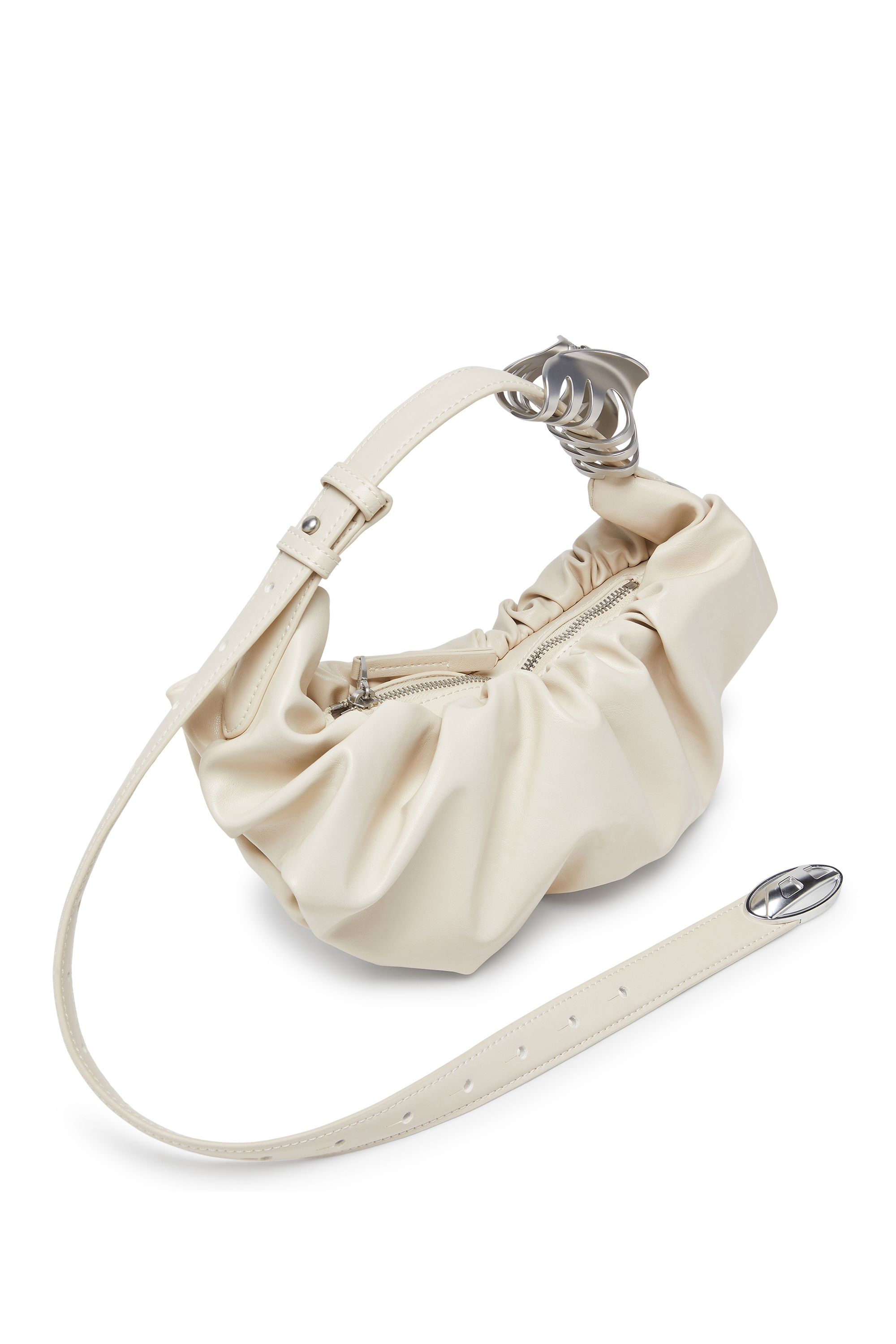 Diesel - GRAB-D HOBO S, Woman's Grab-D-Hobo bag in White - 5