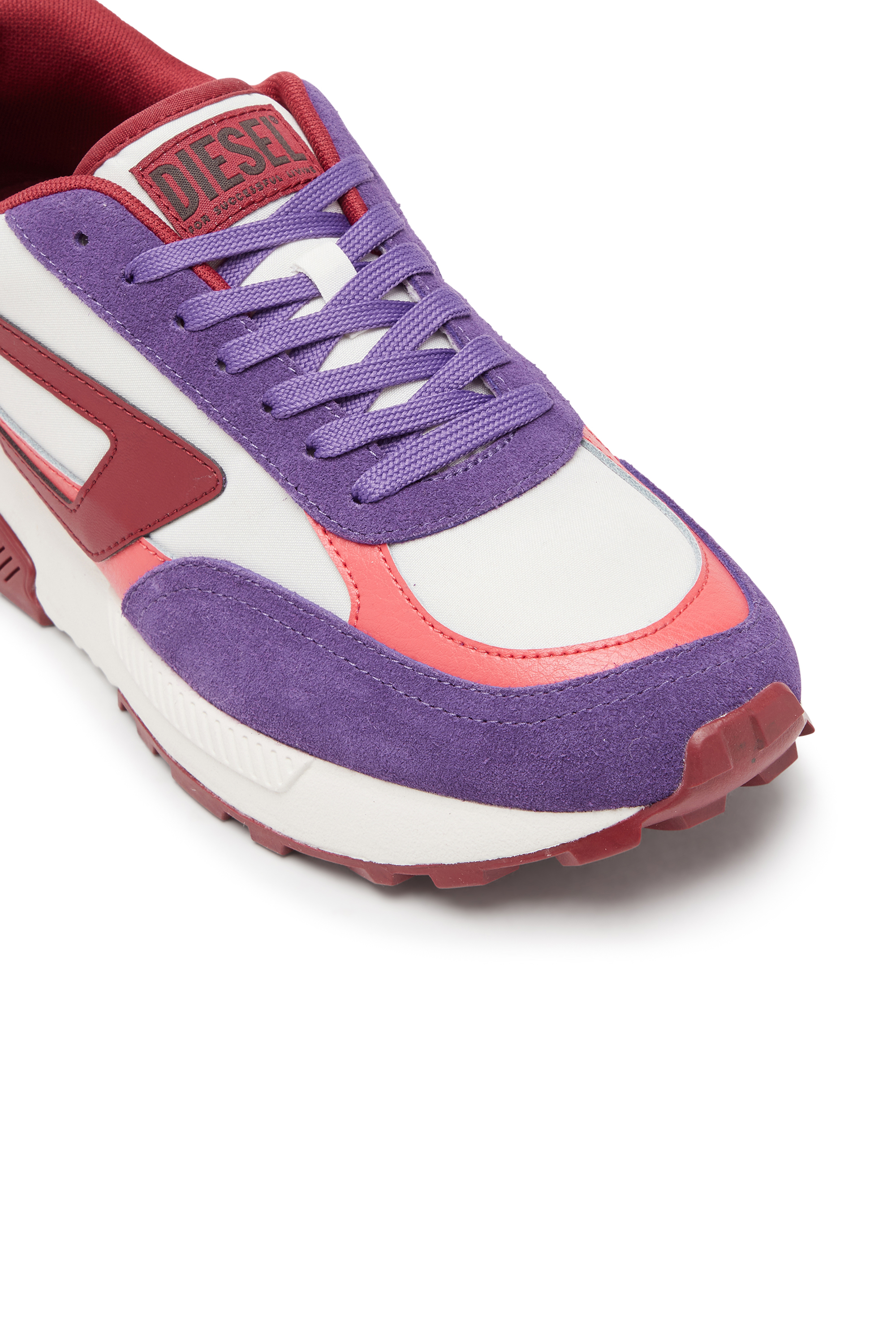 Diesel - S-TYCHE D W, Woman's S-Tyche-Colour-block sneakers with D branding in Violet/Red - 6