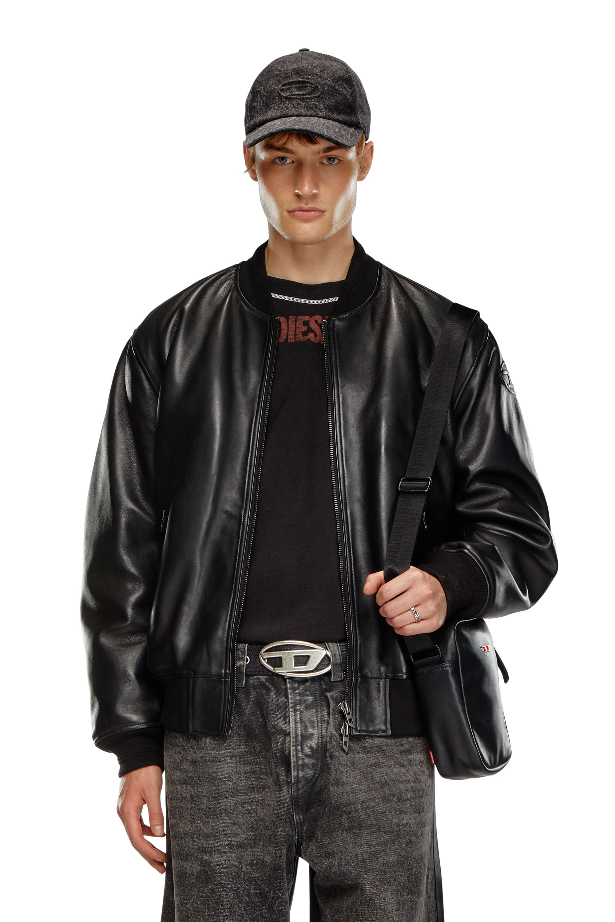 Men s Leather Jackets Trench Biker Perforated Diesel