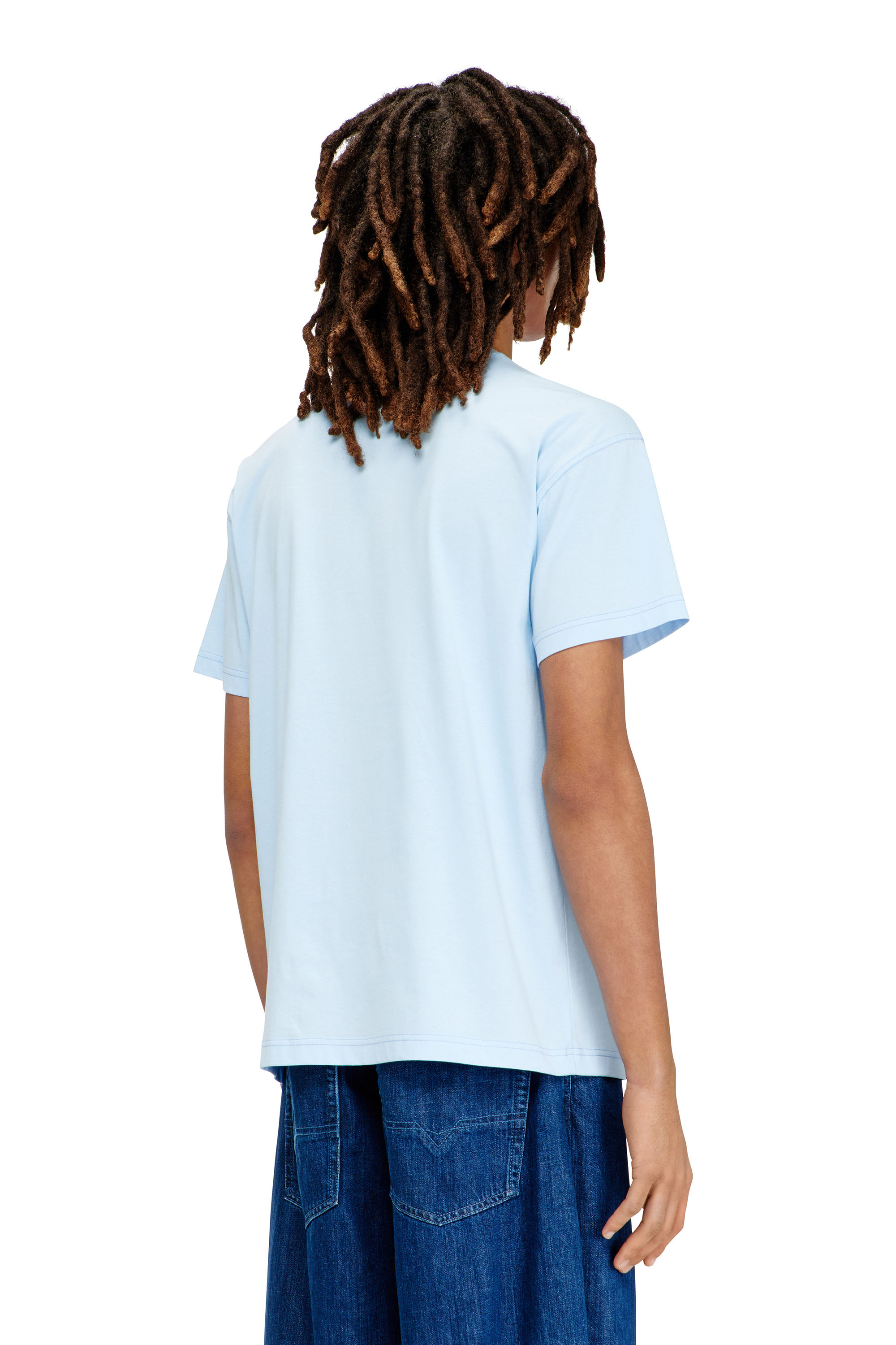 Diesel - T-NORM-V13, Man's T-shirt with plastisol print in Azure - 4