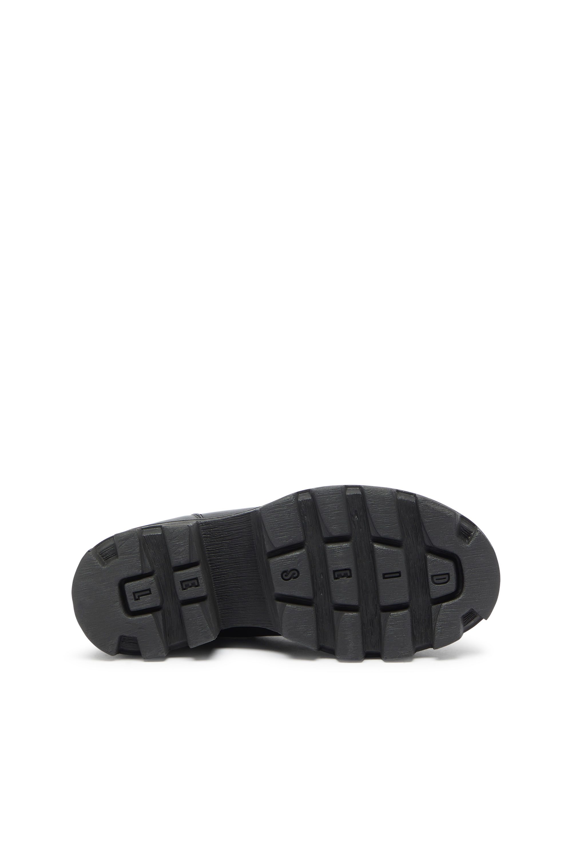 Diesel - D-HAMMER CHUNKY W, Woman's D-Hammer - Chelsea boots in leather with lug sole in Black - 5