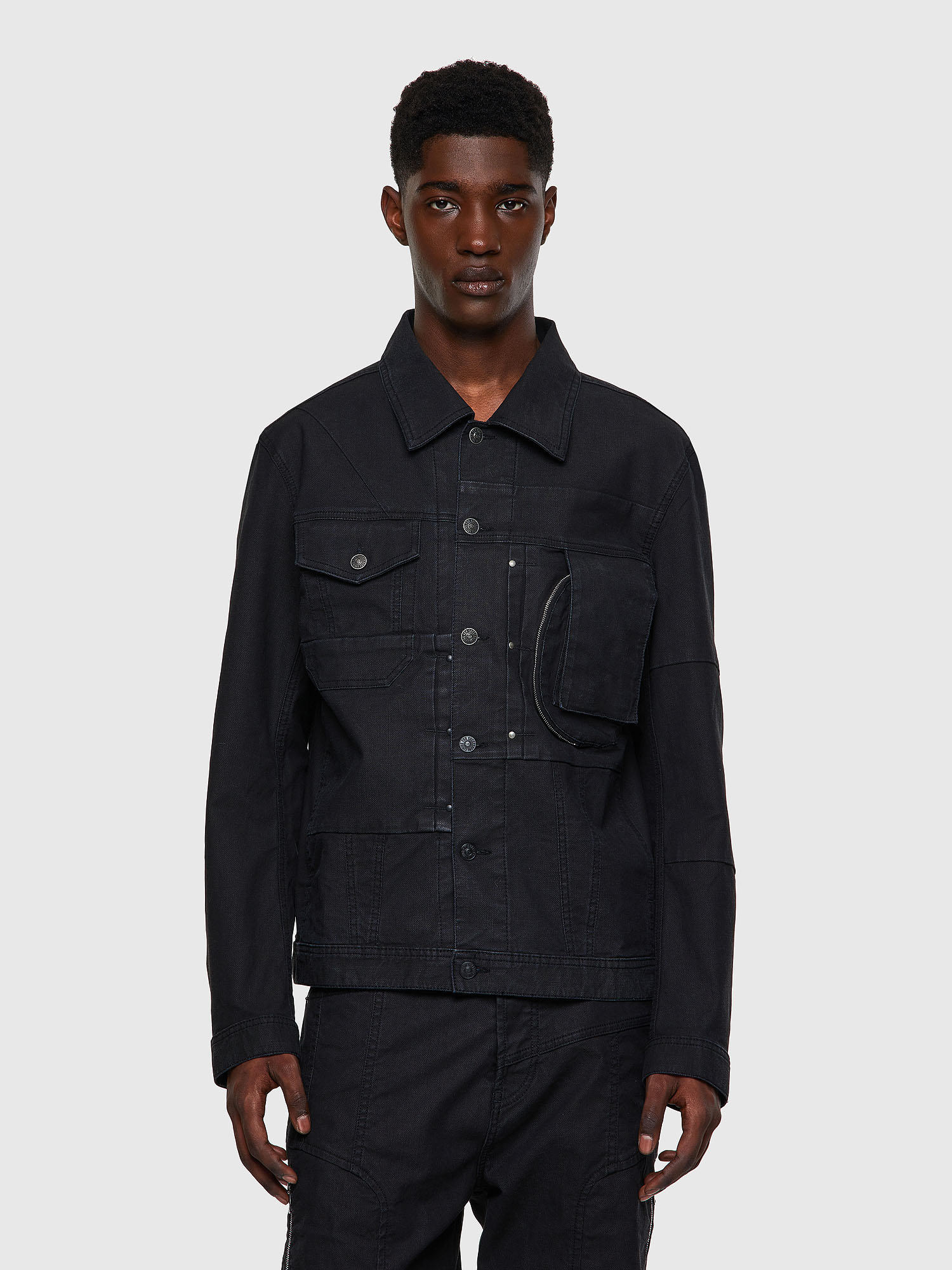 D-COSNIL-SP JOGGJEANS, Black Diesel - D-COSNIL-SP JOGGJEANS, Black - Denim Jackets - Image 1