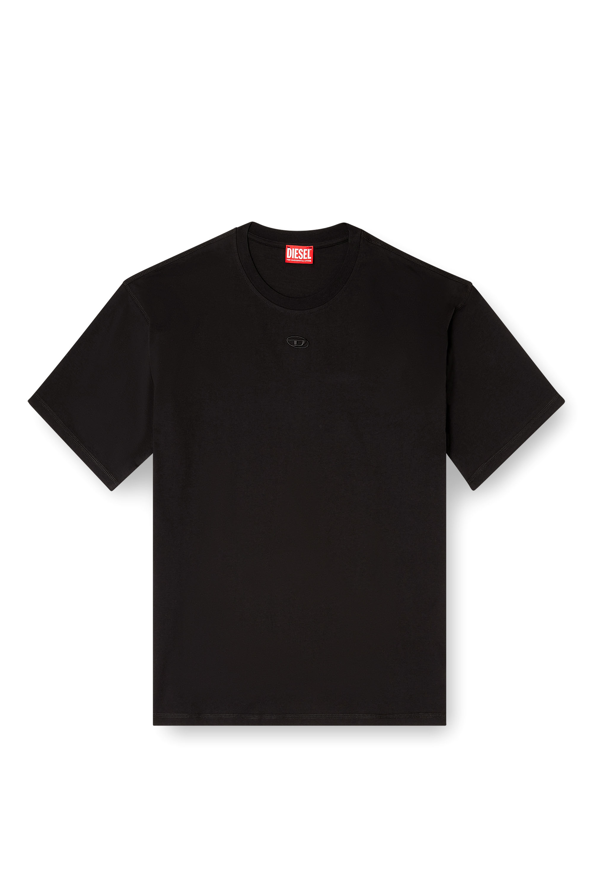 Diesel - T-LUCIEN-IHBI, Man's Relaxed T-shirt in organic cotton in Black - 2