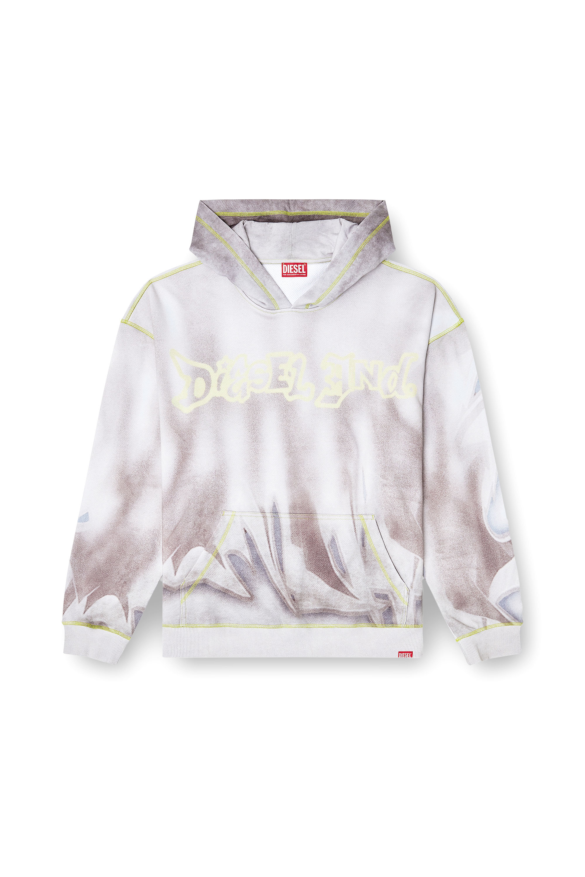 Diesel - S-BOXT-HOOD-SHOW, Man's Hoodie with graffiti print in null - 3