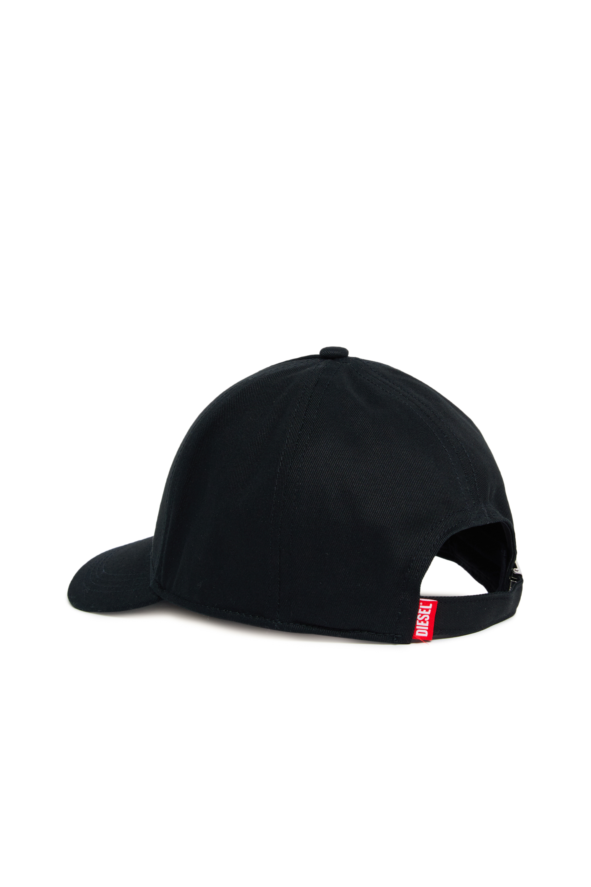 Diesel - FDSTRAS, Woman's Baseball cap with crystal Oval D logo in Black - 2