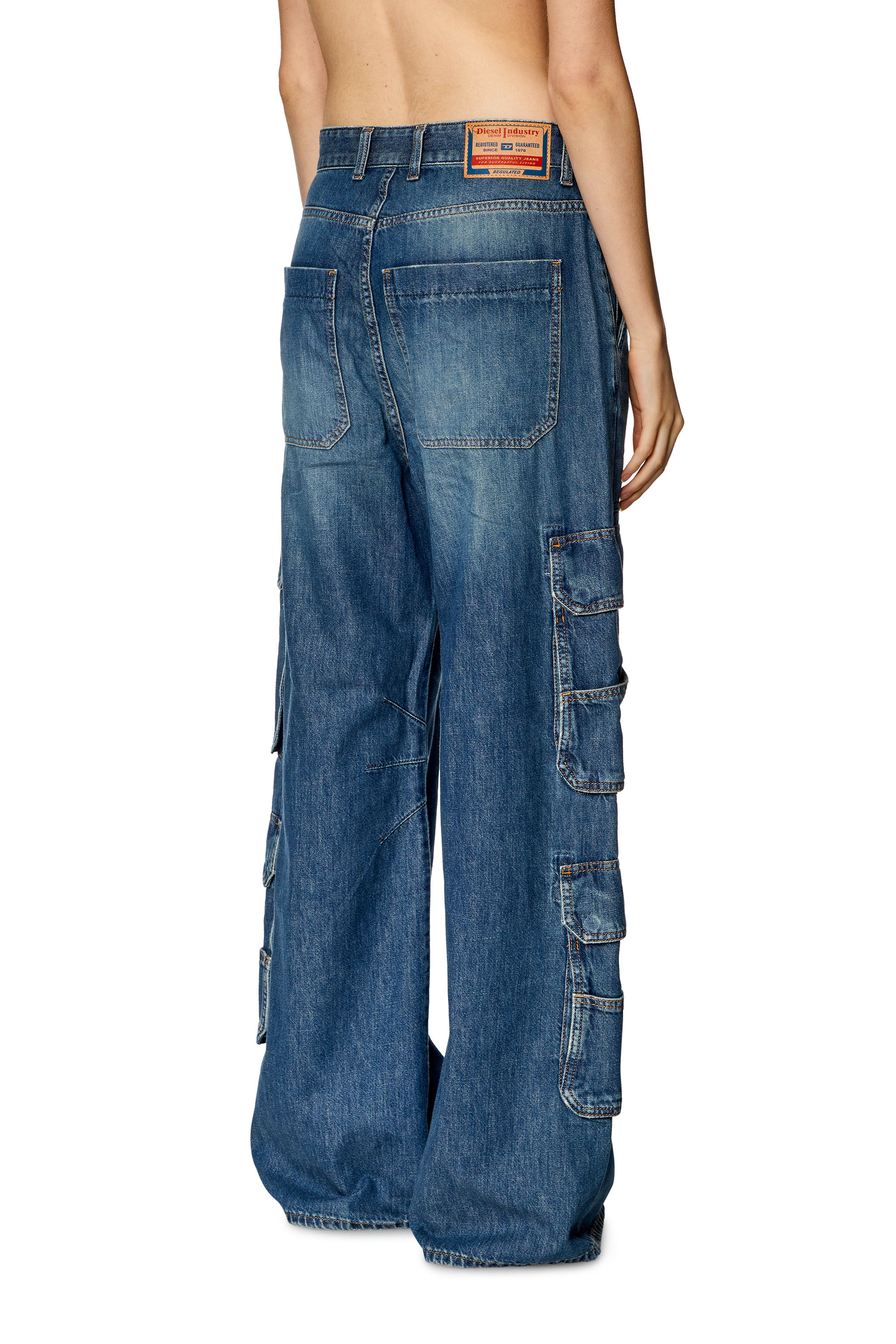 Diesel - Woman Straight Jeans 1996 D-Sire 0NJAN, Light Blue - Image 3