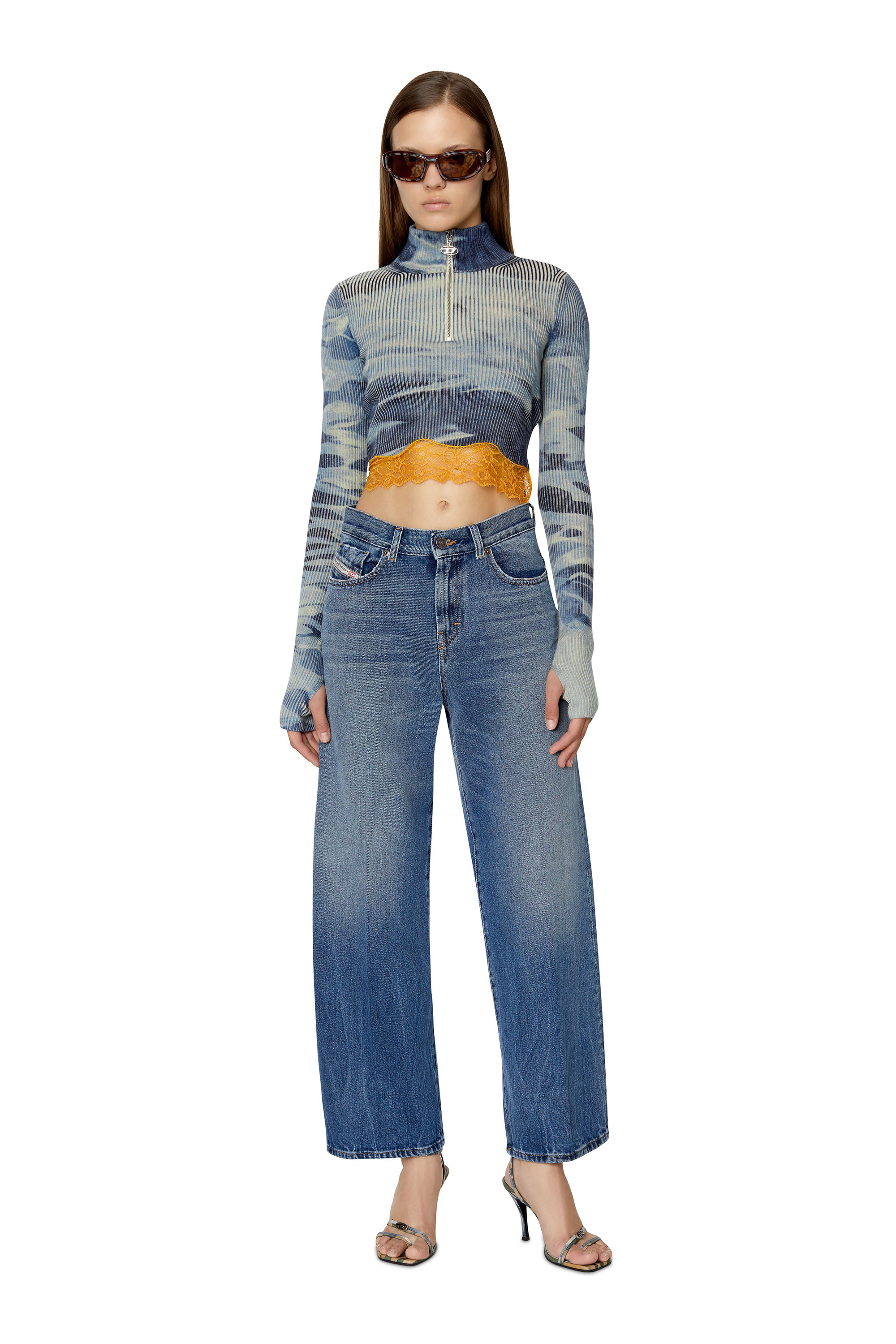 Diesel - 2000 WIDEE 09E03 Bootcut and Flare Jeans, Medium blue - Image 5