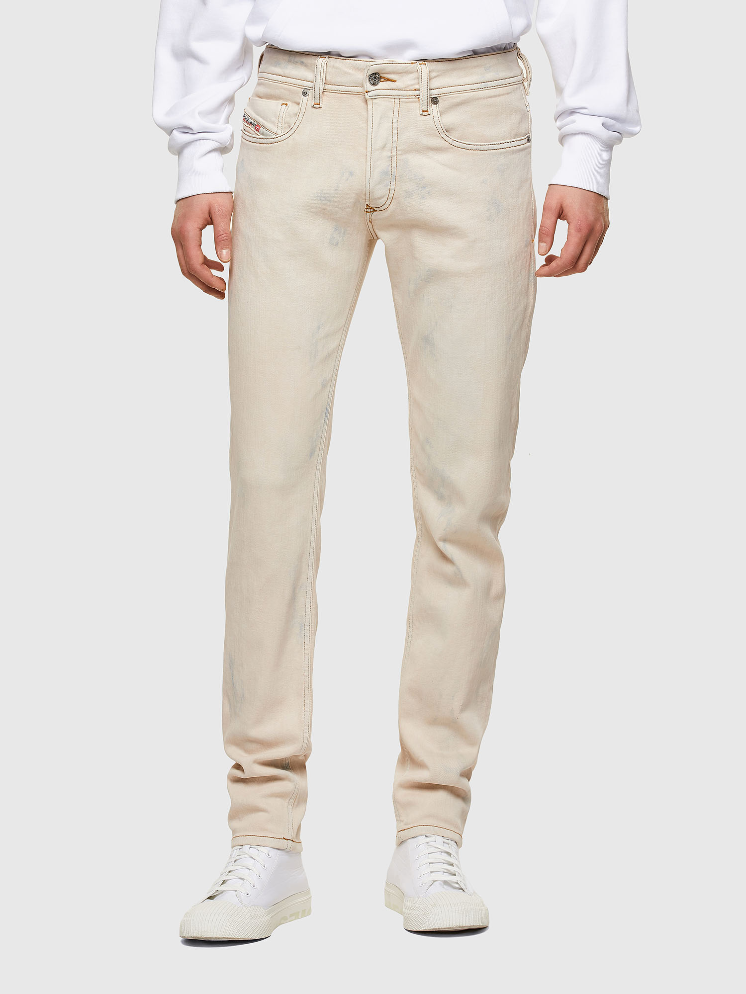 Sleenker 009VJ, White Diesel - Sleenker 009VJ, White - Jeans - Image 1