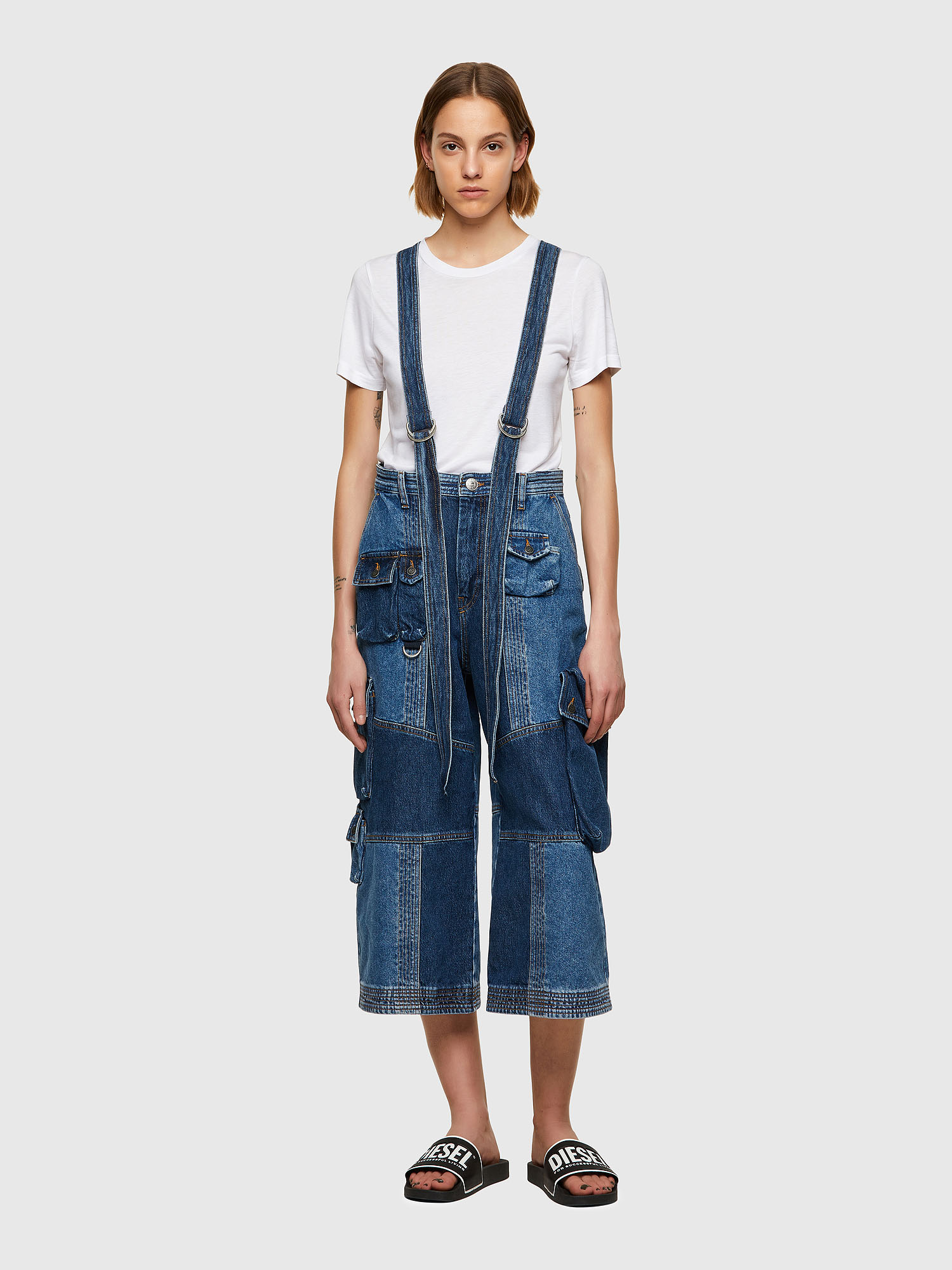 DE-AMETHY, Medium blue Diesel - DE-AMETHY, Medium blue - Pants - Image 1