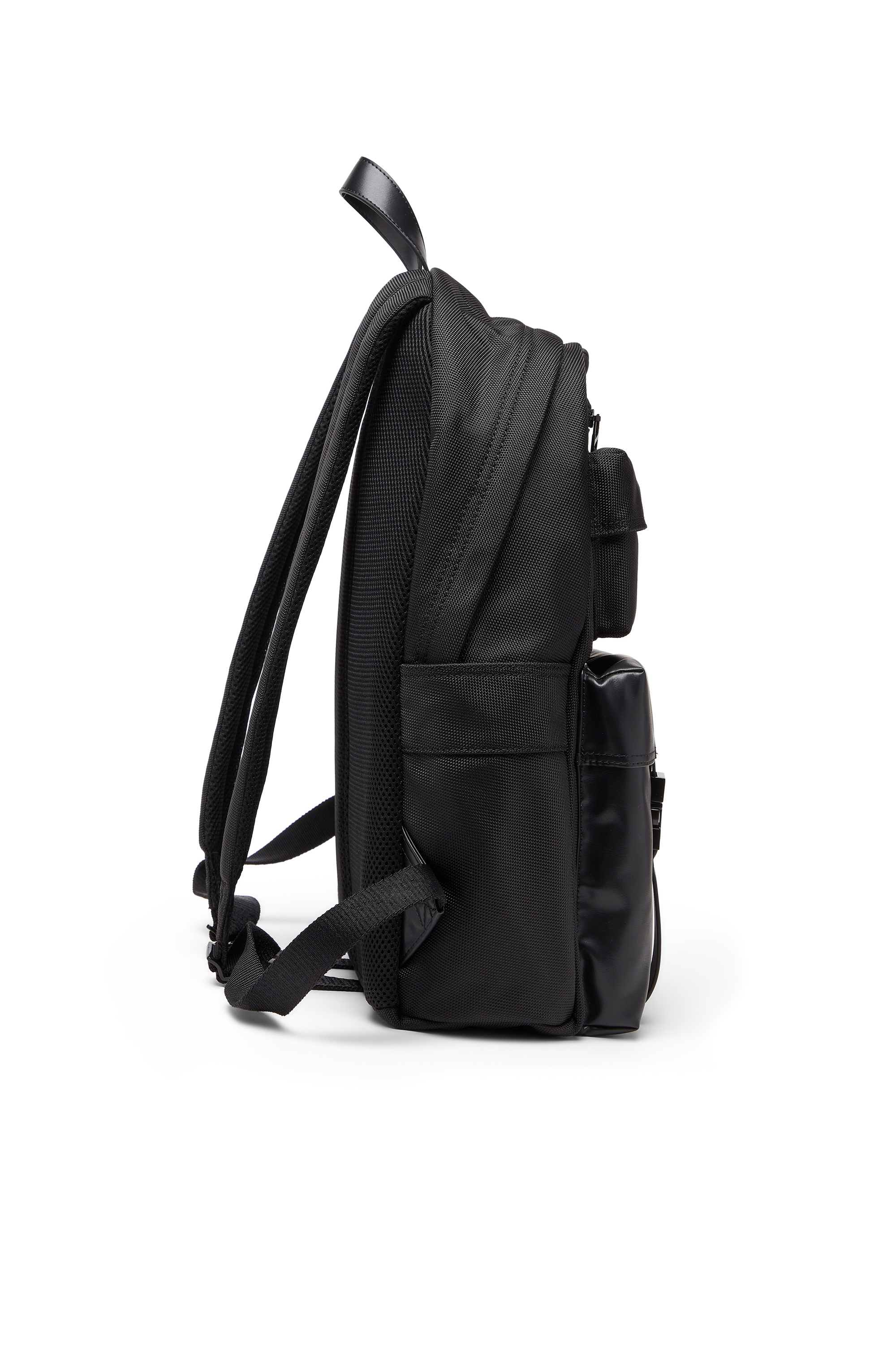 Diesel - MULTI-PKTS BACKPACK X, Unisex's Multi-Pkts - Backpack in nylon with front pockets in Black - 4