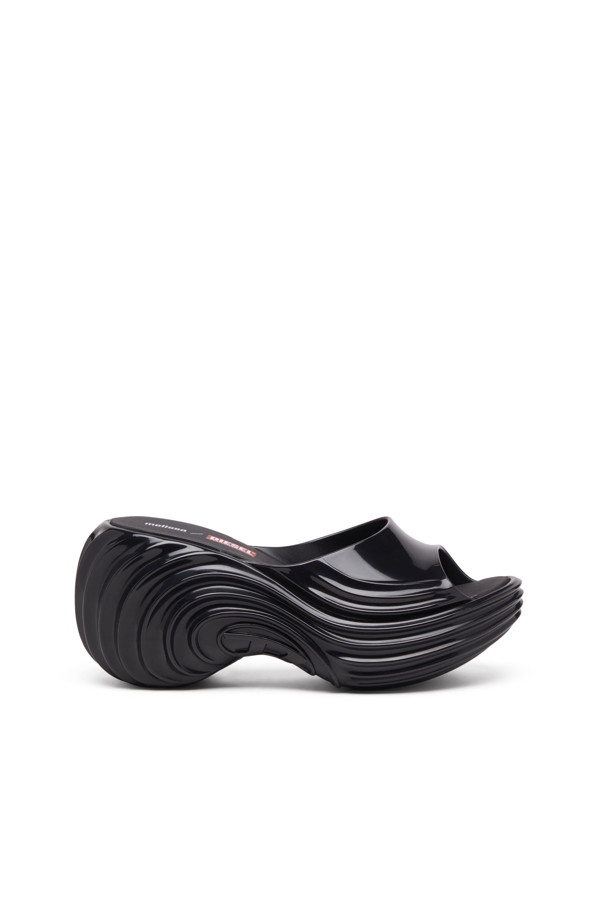 Diesel - MELISSA QUANTUM PLATFORM, Woman's Platform mule in Melflex&reg; in Black - 1
