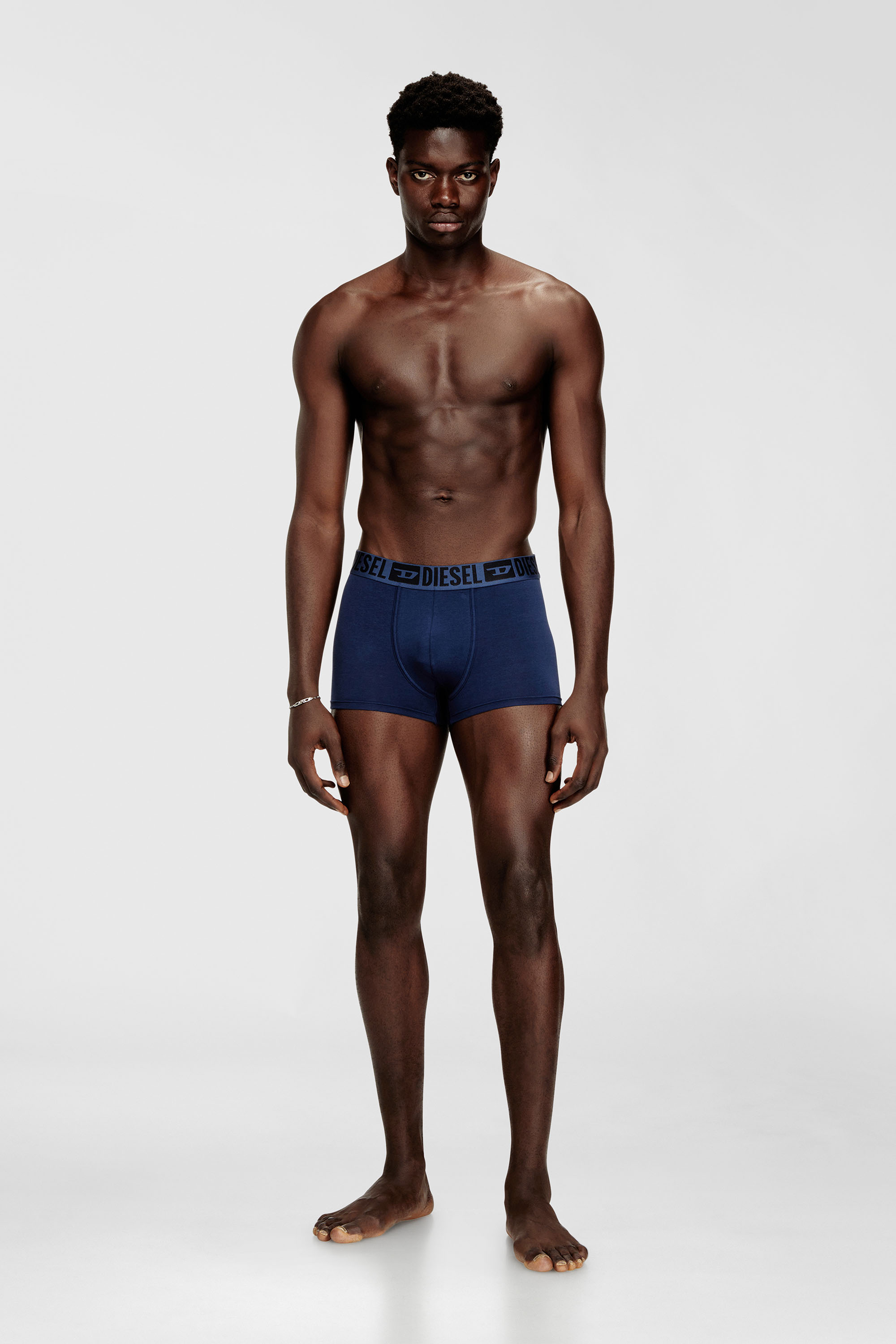 Diesel - MIKE-D-CORE-3PACK, Man's 3-pack of stretch cotton boxers with tonal waistband in Blue/Black - 1