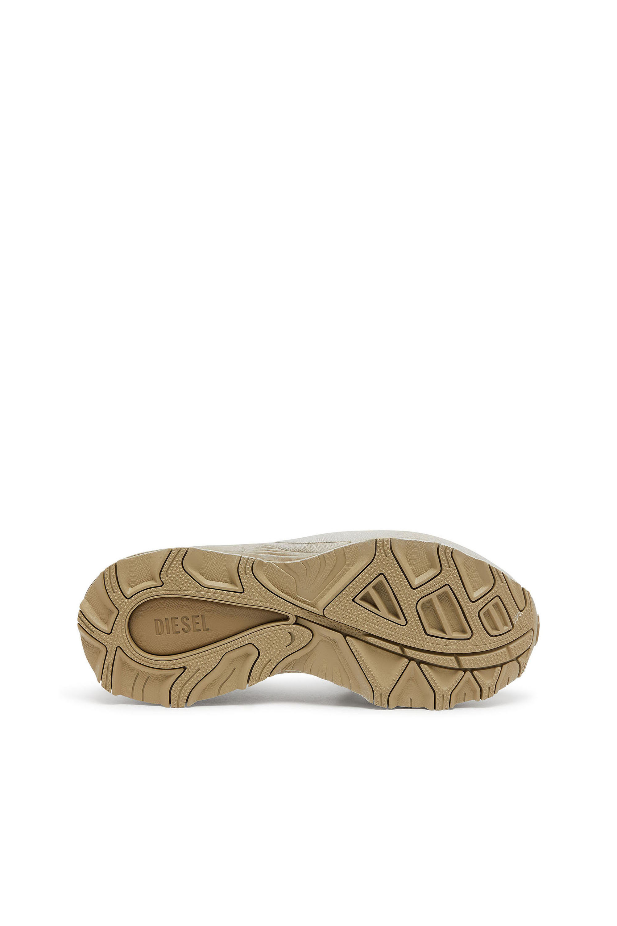 Diesel - D-CAGE RUNNER, Man's D-Cage-Distressed chunky sneakers in ripstop in Military Green - 4