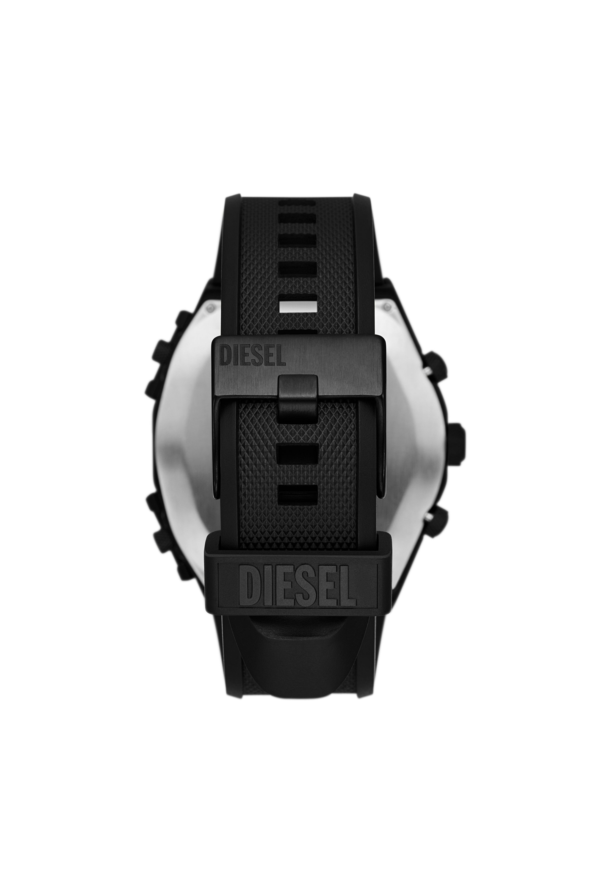 Men's Sideshow Black Silicone Watch | Black | Diesel