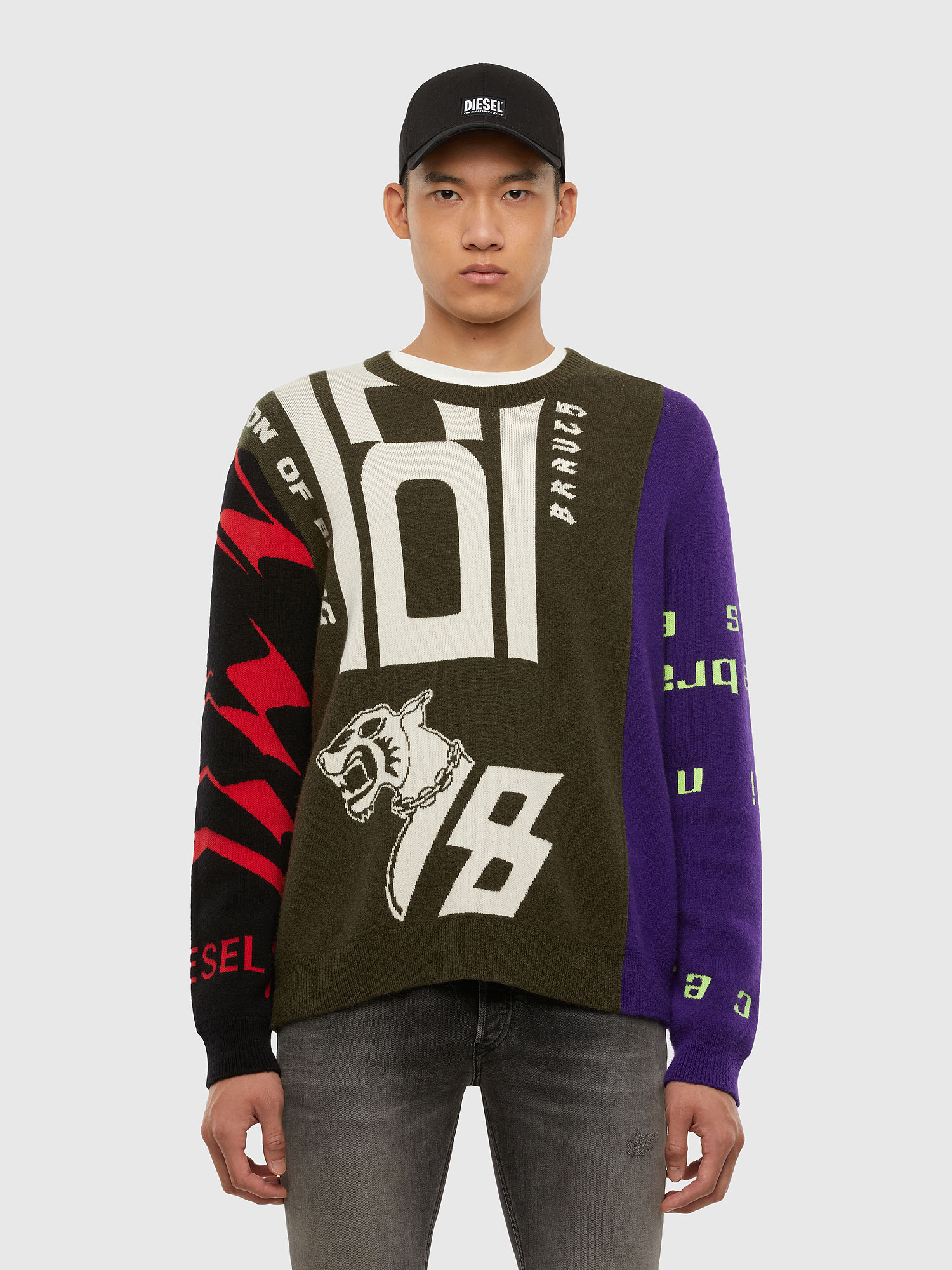 K-XAVIER, White/Green Diesel - K-XAVIER, White/Green - Knitwear - Image 1