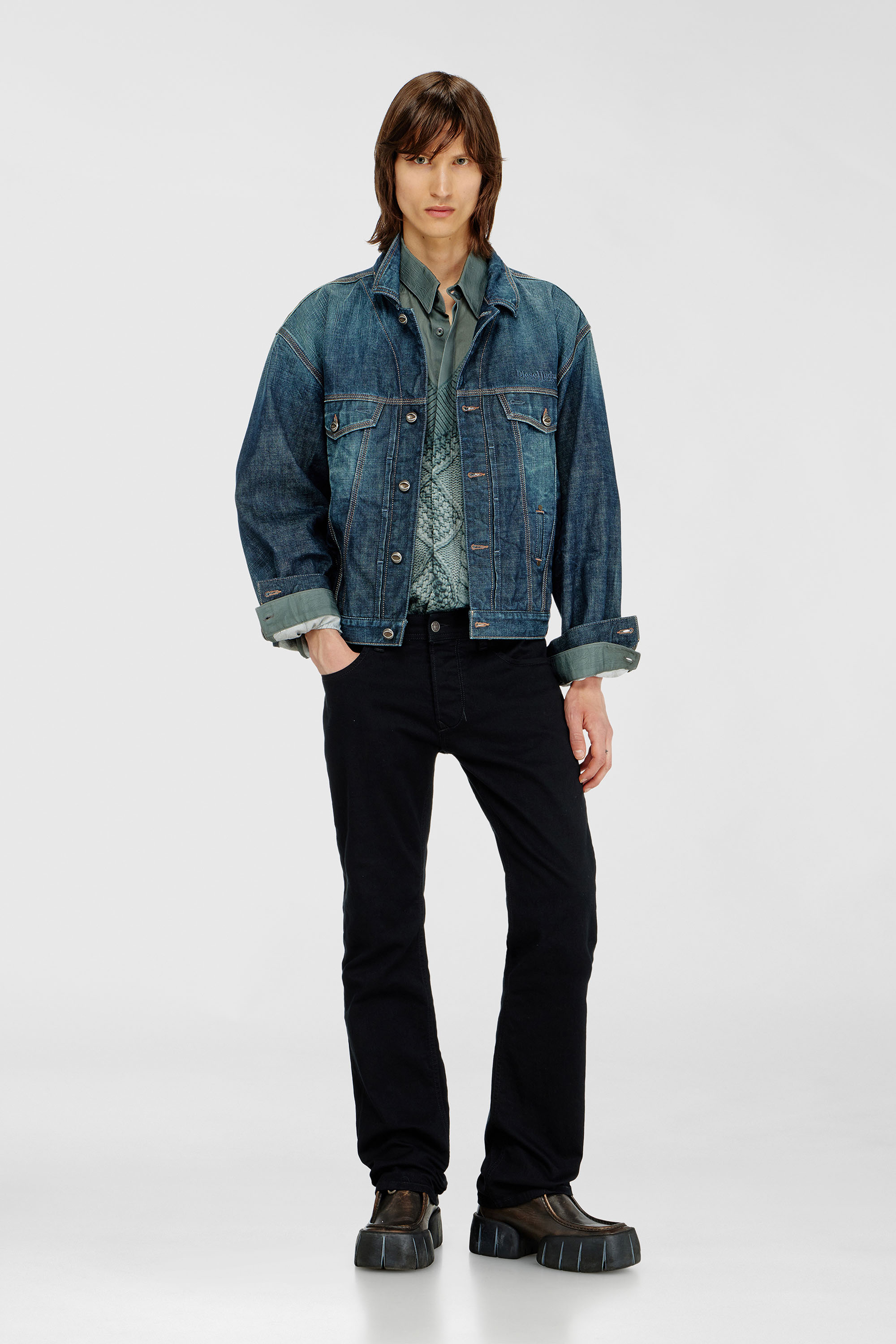 Diesel - Man's Regular Jeans 1985 Larkee 0688H, Black/Dark grey - 1
