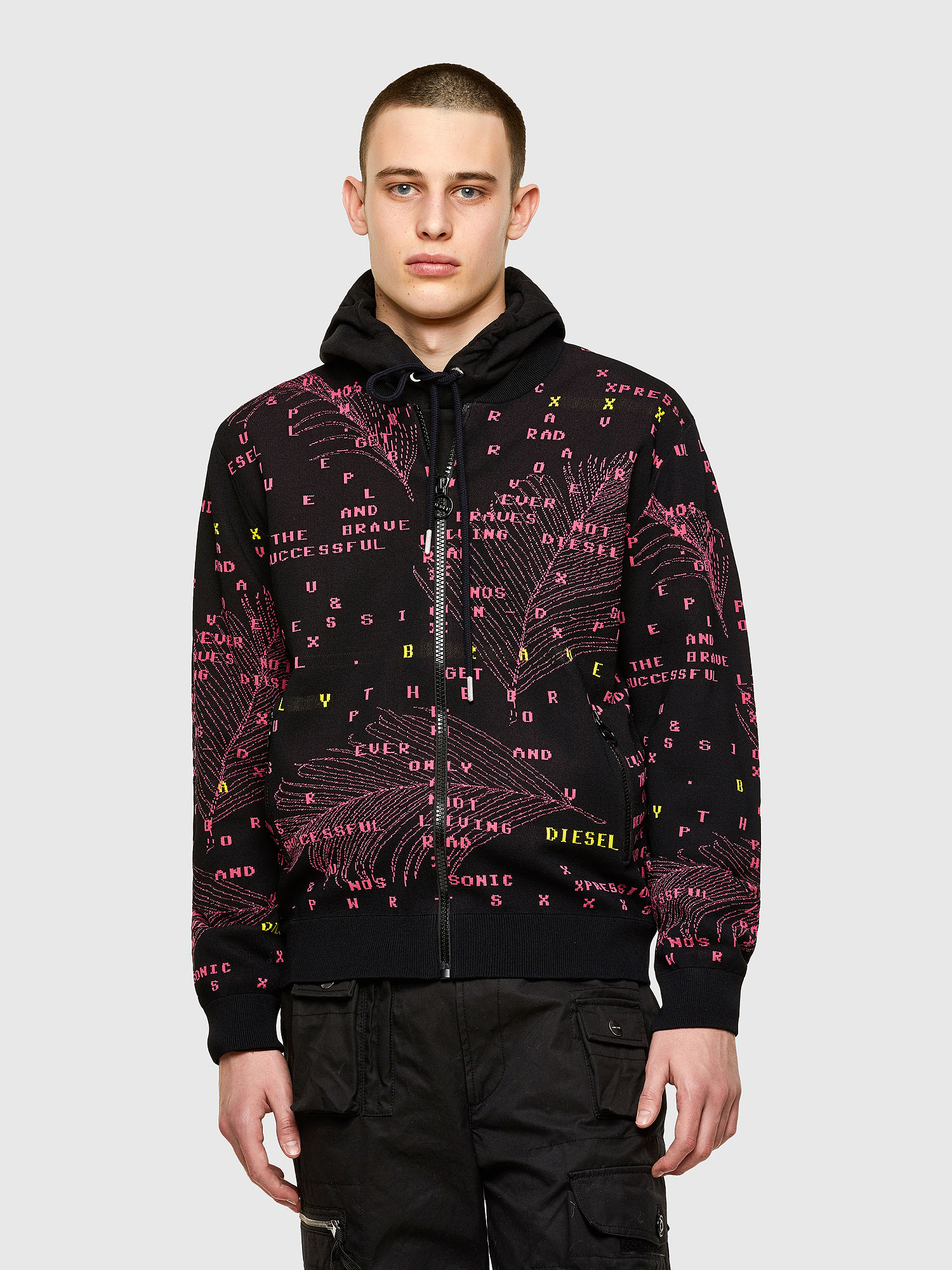 K-OREGON, Black/Pink Diesel - K-OREGON, Black/Pink - Knitwear - Image 1