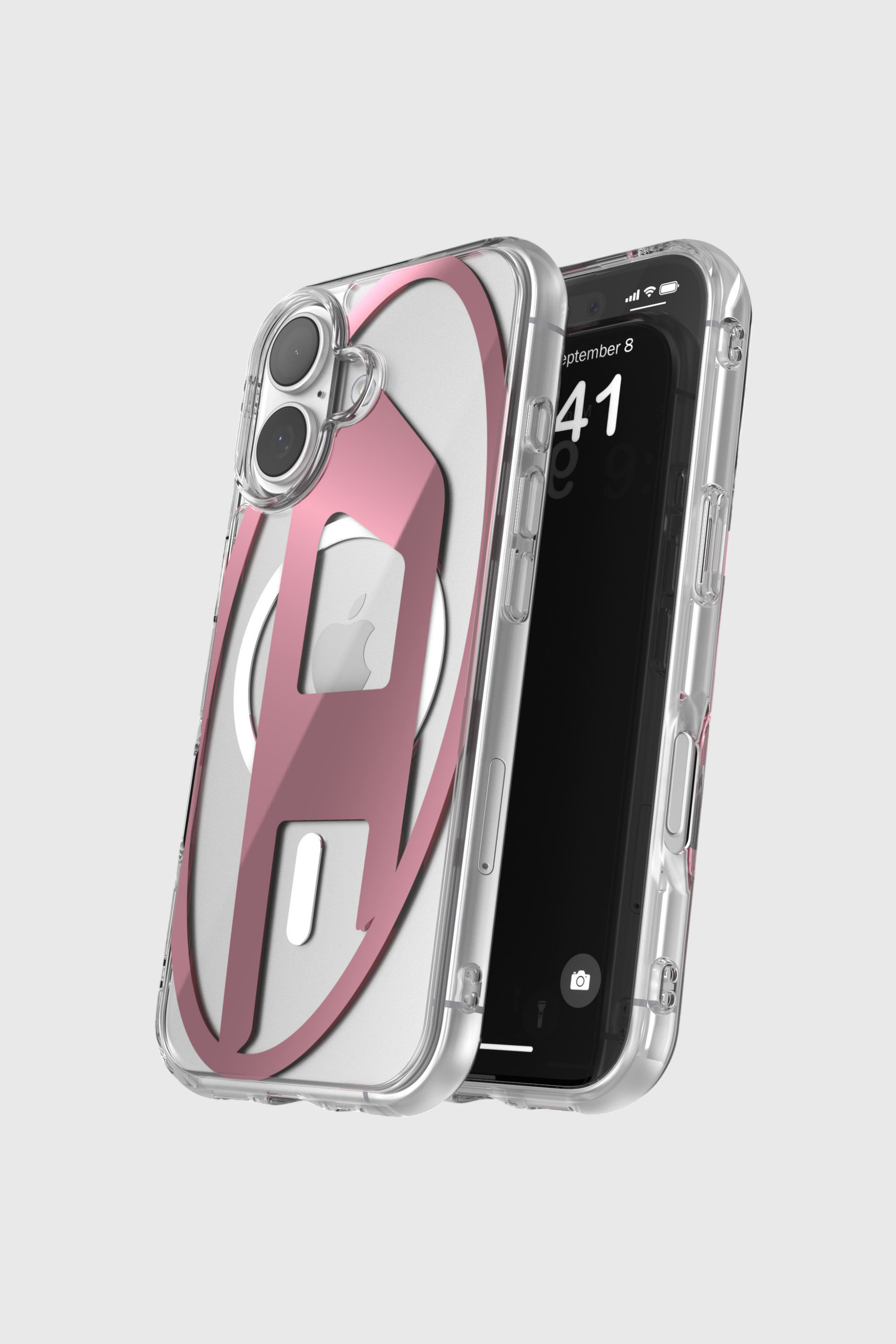 Women's Oval D metallic case with magsafe for iPhone 17 | Pink
