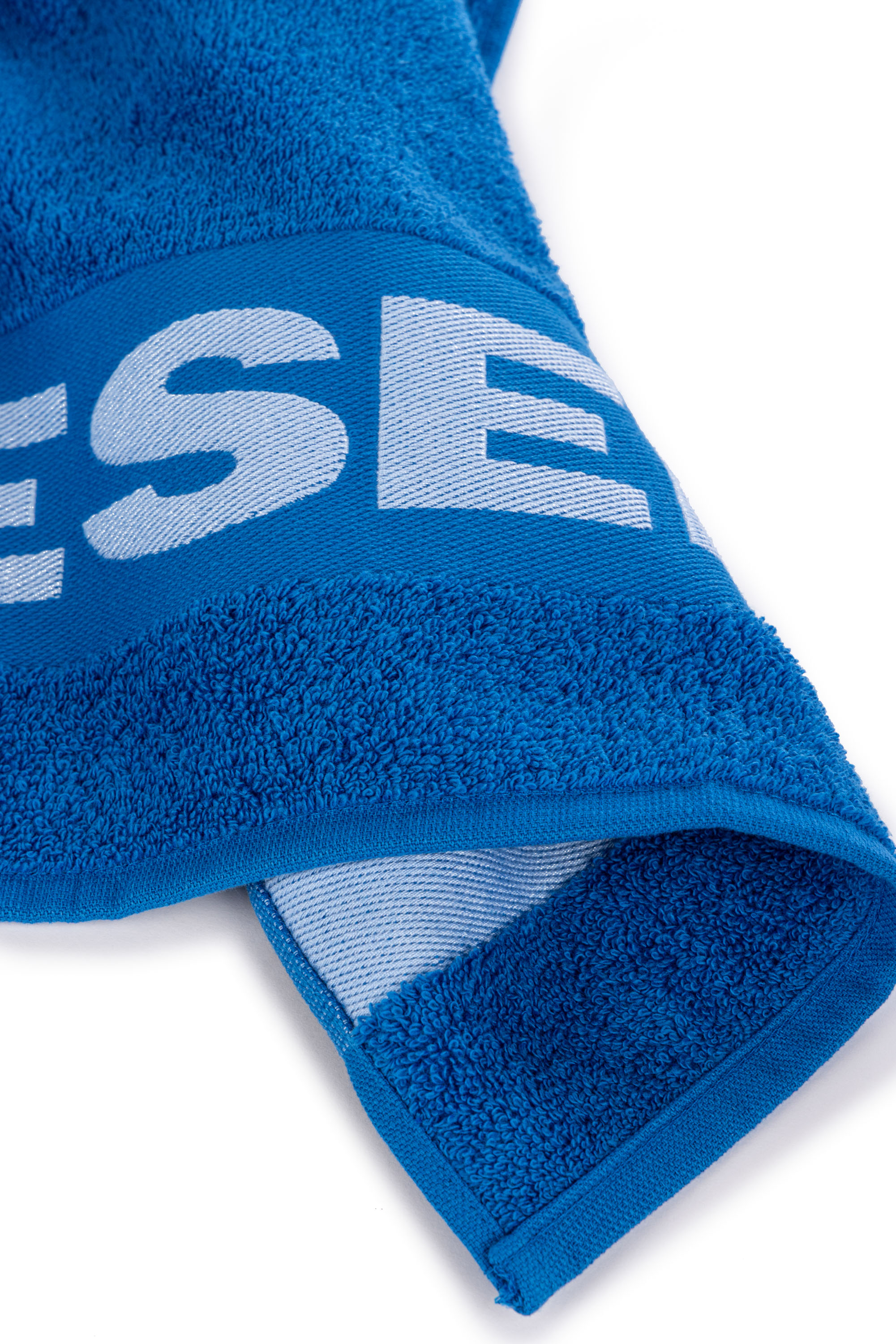 Diesel - 1015212 LOGO-COTTON TOWEL 100X180 BLUE, Unisex's Logo-Cotton Terry Towel in Blue - 3