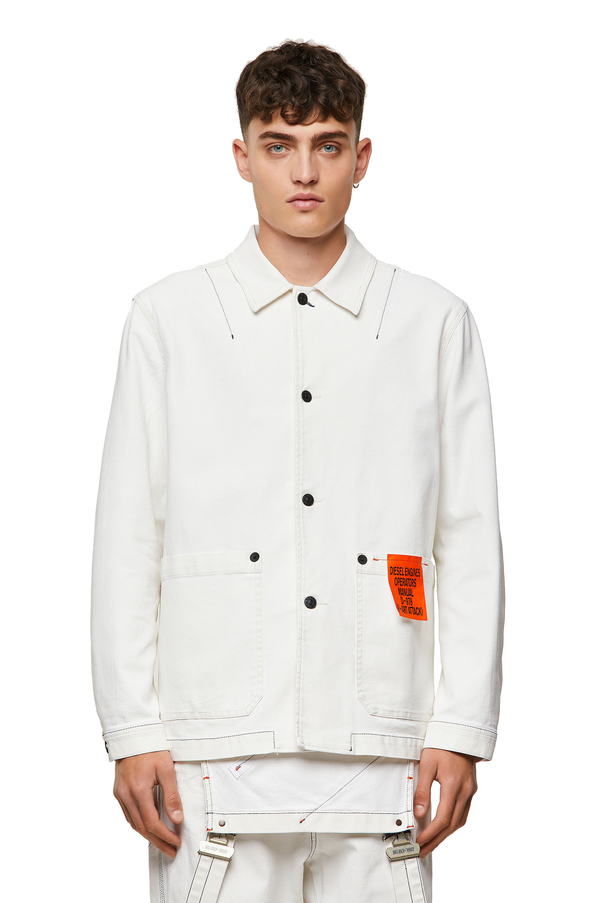 D-ROLK-SP2, White Diesel - D-ROLK-SP2, White - Denim Jackets - Image 1