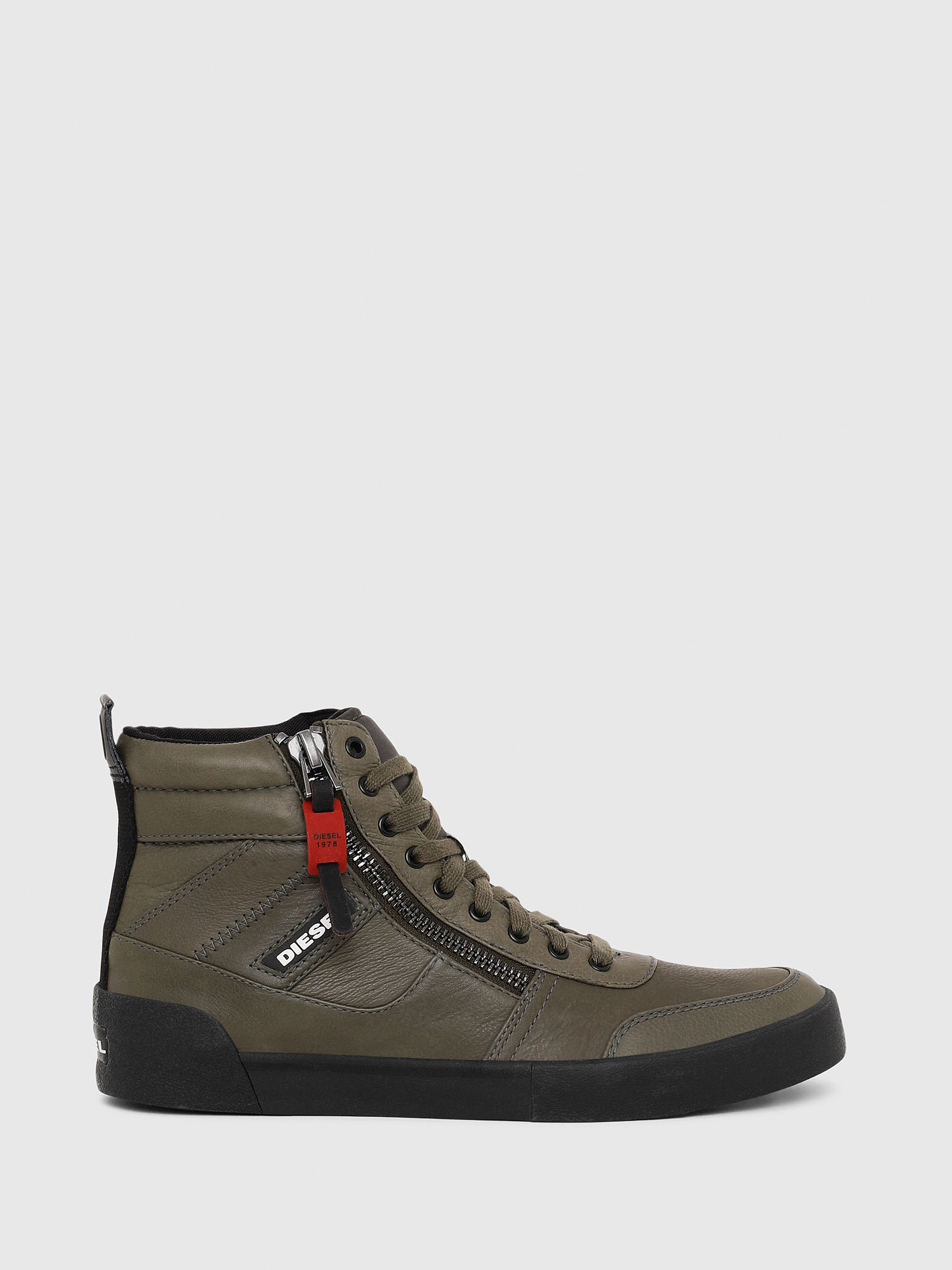 diesel panelled platform sneakers