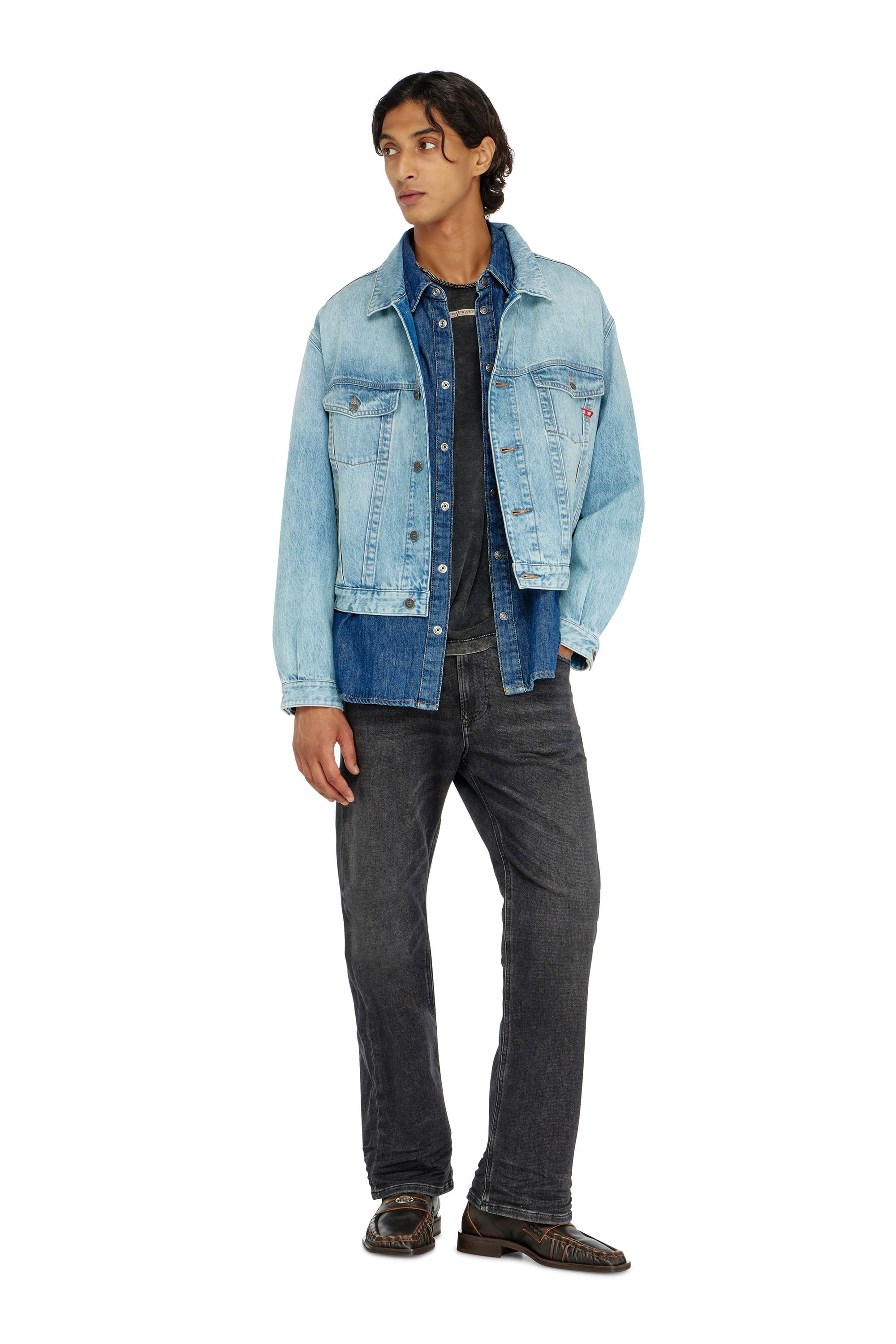 Diesel - Man's Relaxed 2080 D-Reel Joggjeans&reg; 09P92, Black/Dark grey - 1