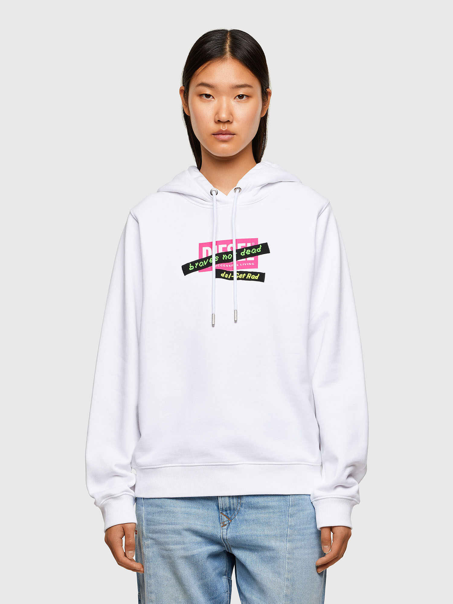 F-ANG-HOOD-R20, White Diesel - F-ANG-HOOD-R20, White - Sweaters - Image 1