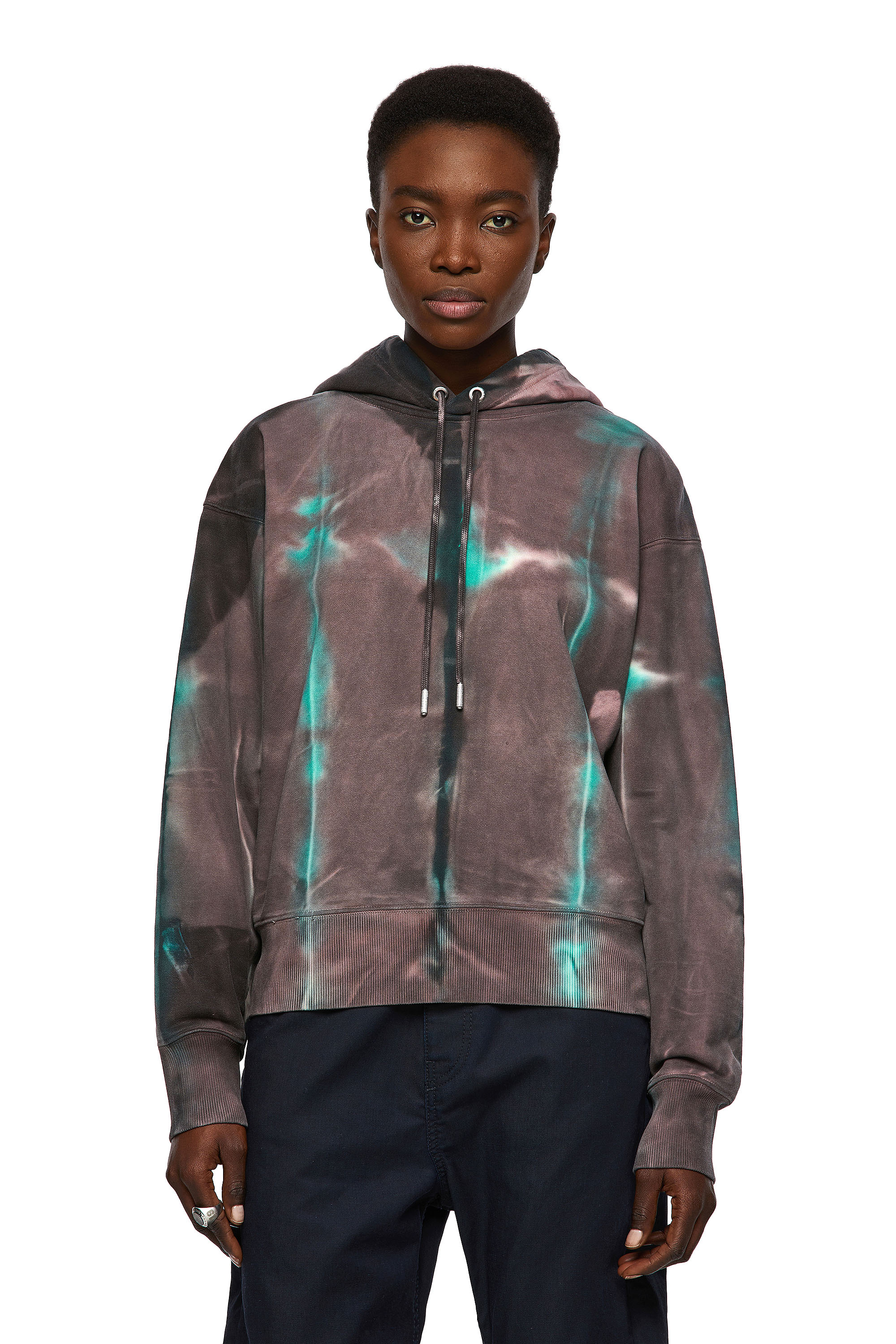 F-LYM-HOOD, Dark Violet Diesel - F-LYM-HOOD, Dark Violet - Sweaters - Image 1