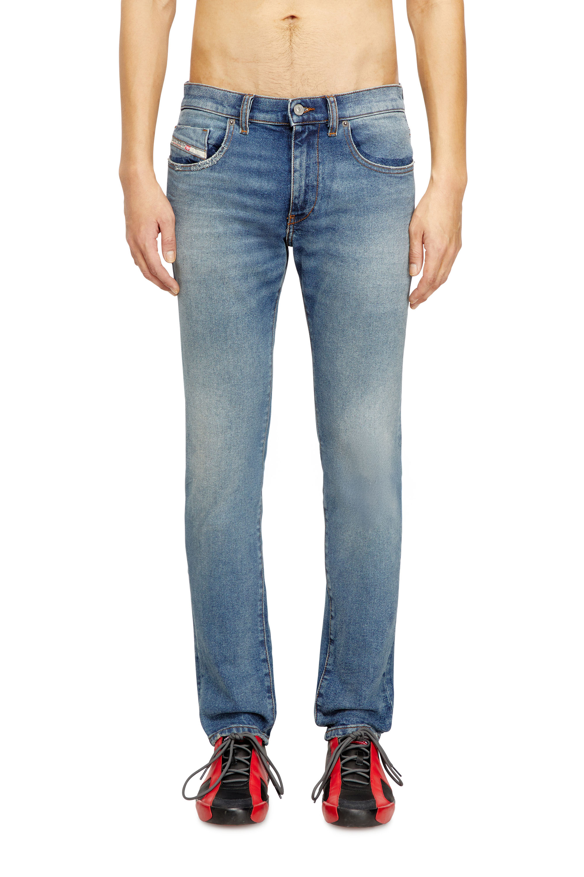 Diesel - Man's Slim Jeans 2019 D-Strukt 0DBEF, Medium blue - 1