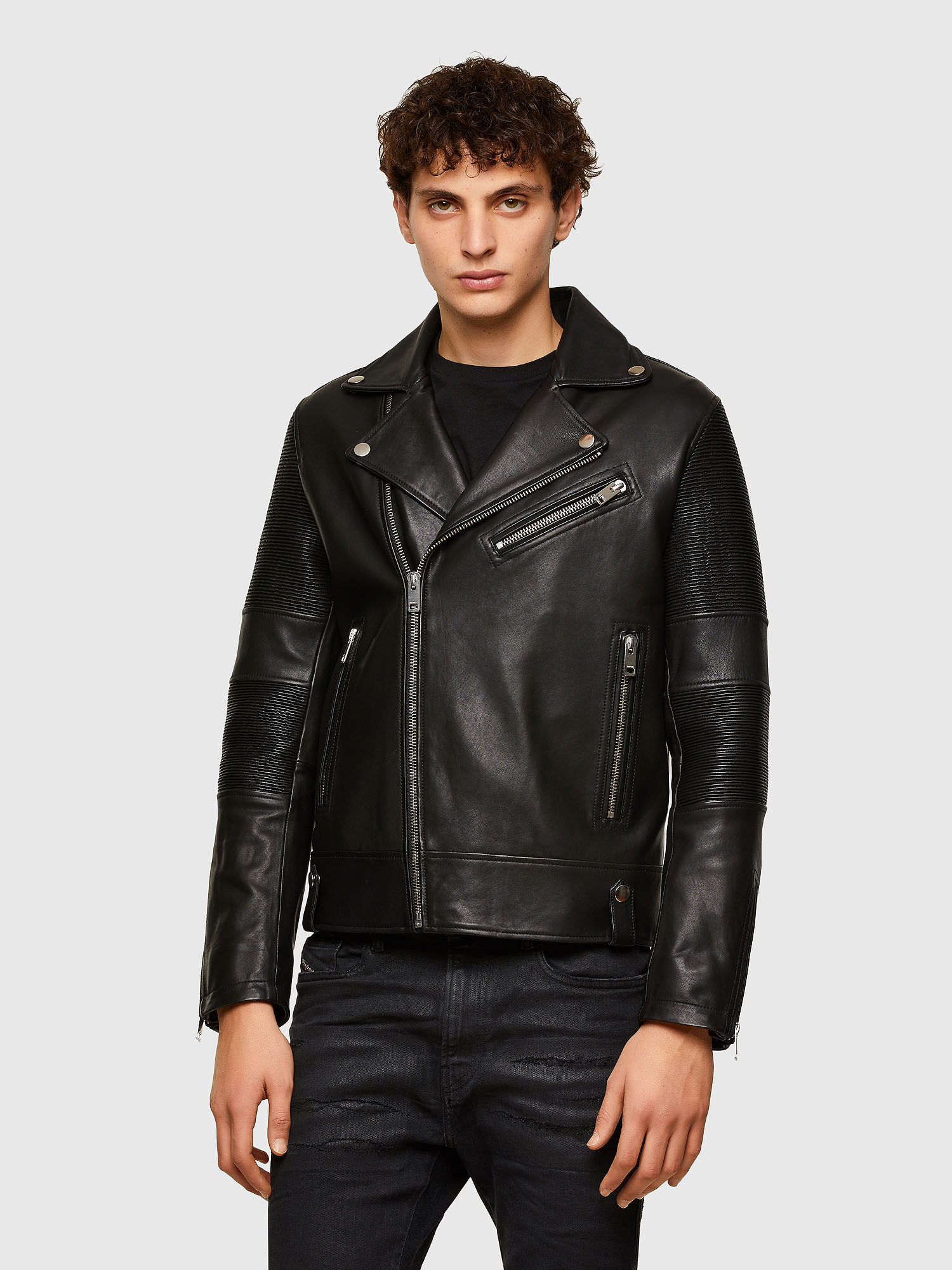 L-STARKVILLE, Black Diesel - L-STARKVILLE, Black - Leather jackets - Image 1