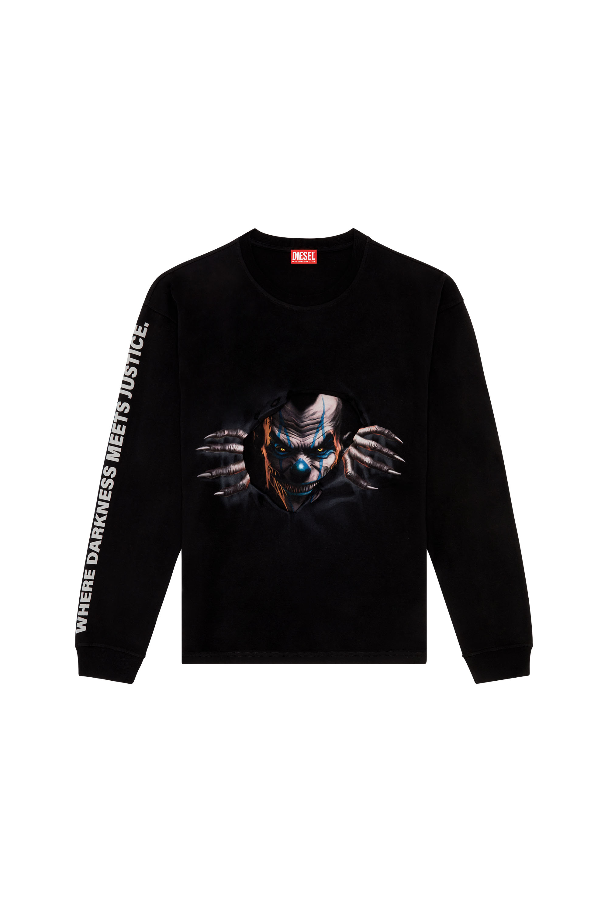 Diesel - T-BOXT-LS-P1, Man's Long-sleeve T-shirt with poster print in Black - 2