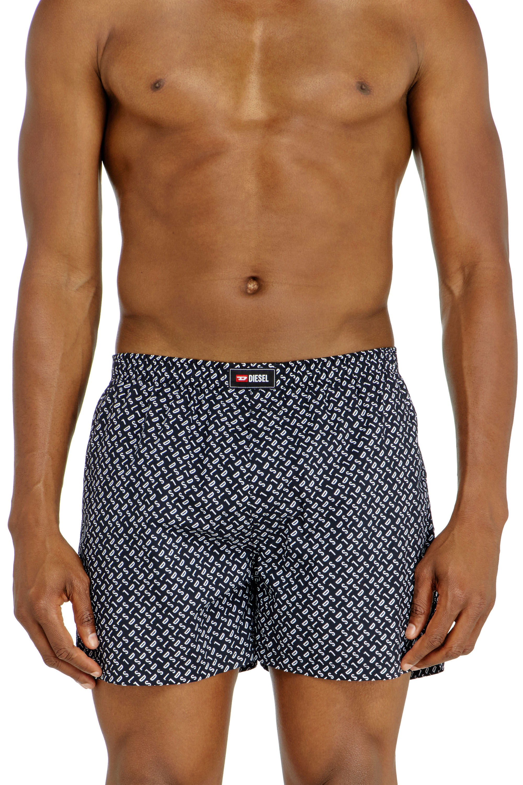 Diesel - RYAN-D-CORE-3PACK, Man's Three-pack cotton boxers solid and all-over DSL print in Multicolor - 1