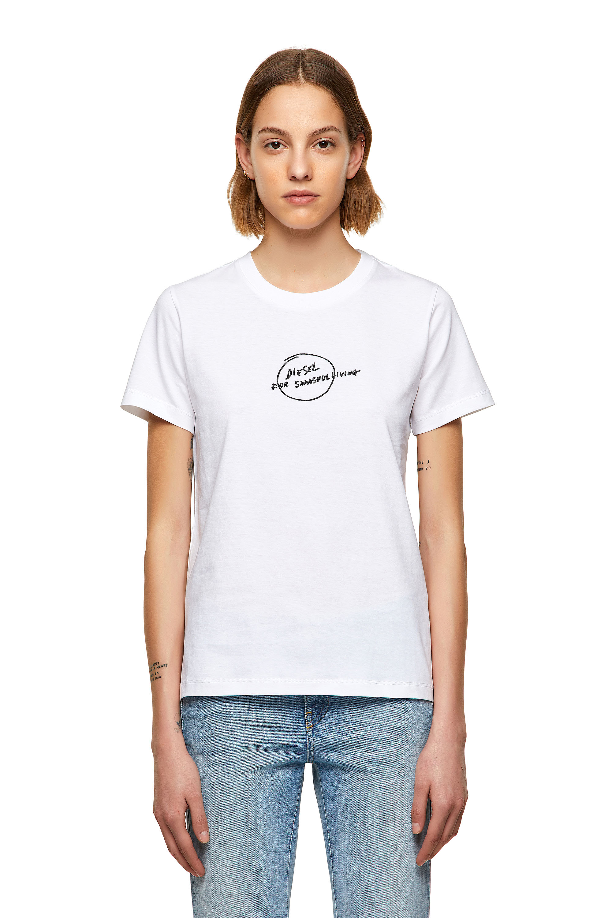 T-SILY-B8, White Diesel - T-SILY-B8, White - T-Shirts - Image 1