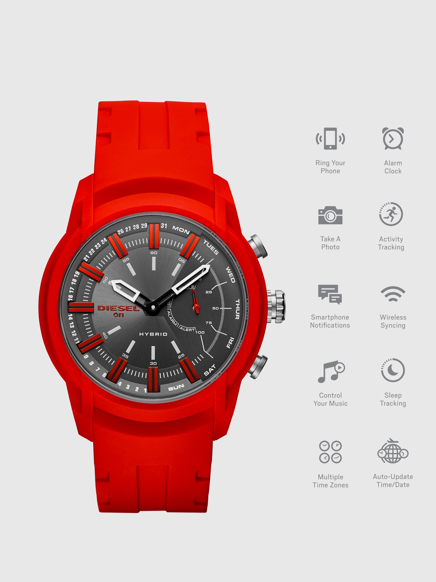 DT1016, Red Diesel - DT1016, Red - Smartwatches - Image 1