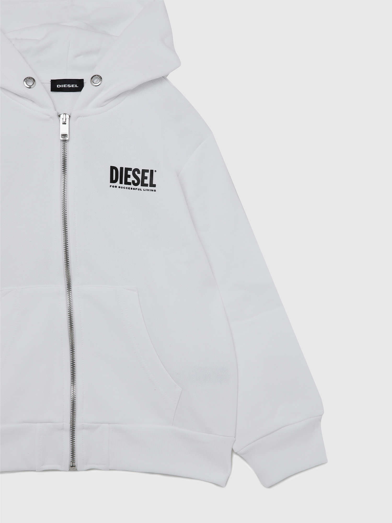 Diesel - SGIRKHOODZIP-LOGO OV, White - Image 4