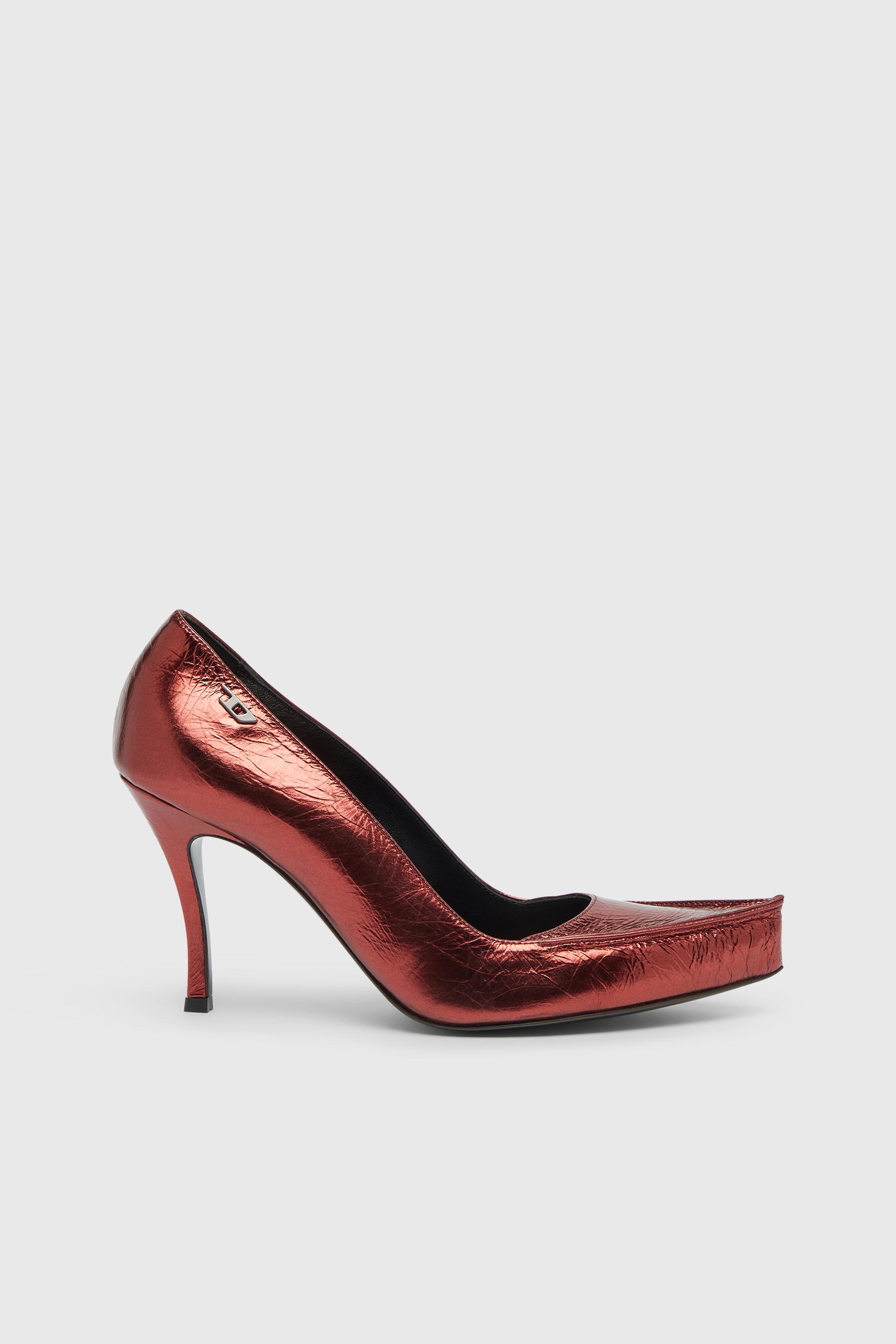 Diesel - D-LUCETTE-90-PUMP D, Woman's D-Lucette-Pumps in mirror leather in Red - 1