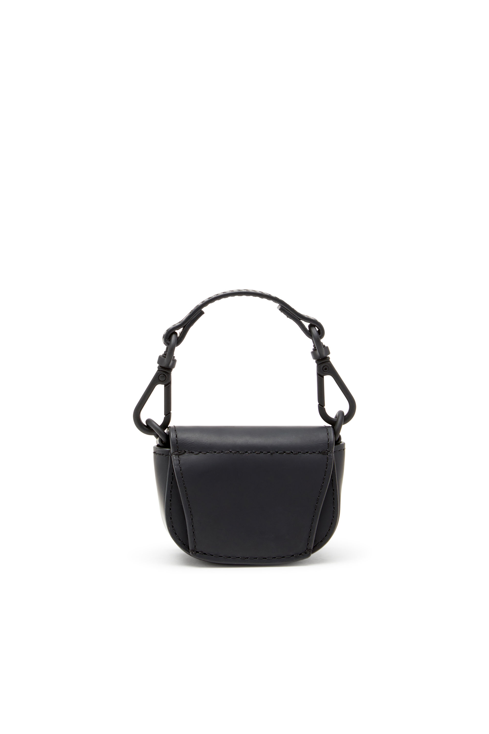 Women's Iconic micro bag charm in matte leather | Black | Diesel