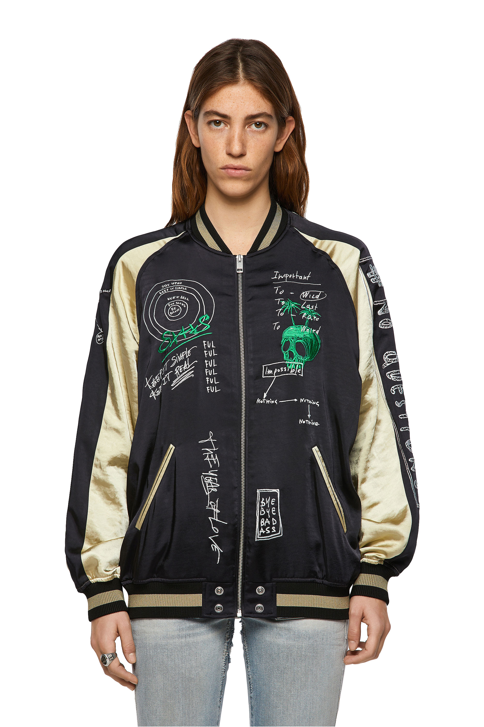 G-FRANK-HB, White/Black Diesel - G-FRANK-HB, White/Black - Jackets - Image 1