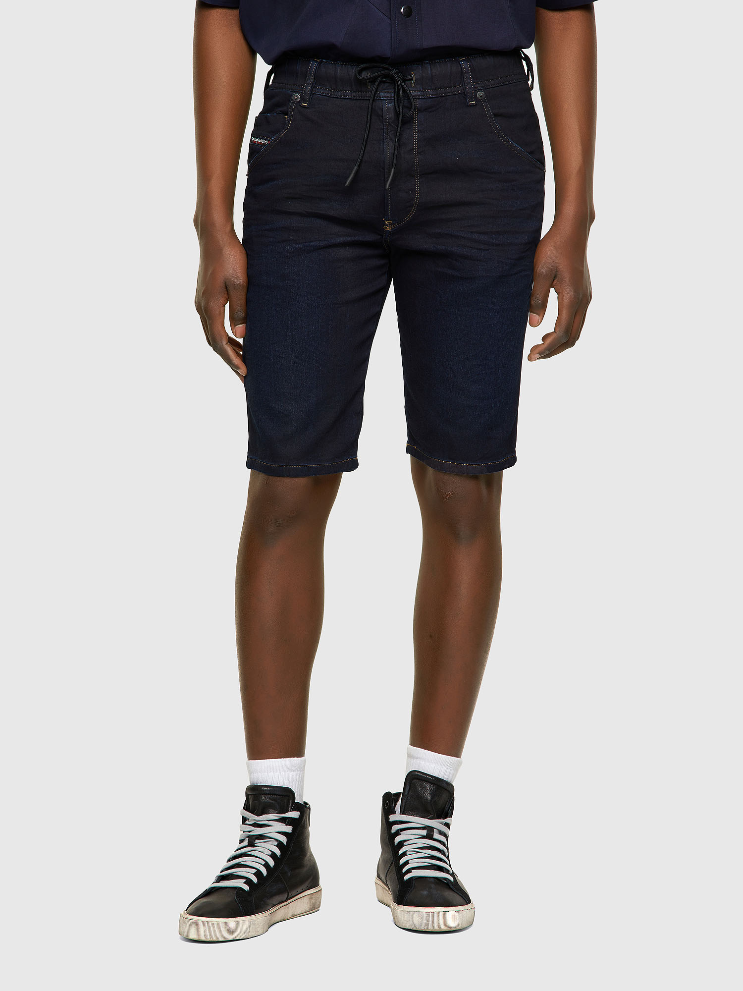 D-KROOSHORT JOGGJEANS, Dark Blue Diesel - D-KROOSHORT JOGGJEANS, Dark Blue - Shorts - Image 1