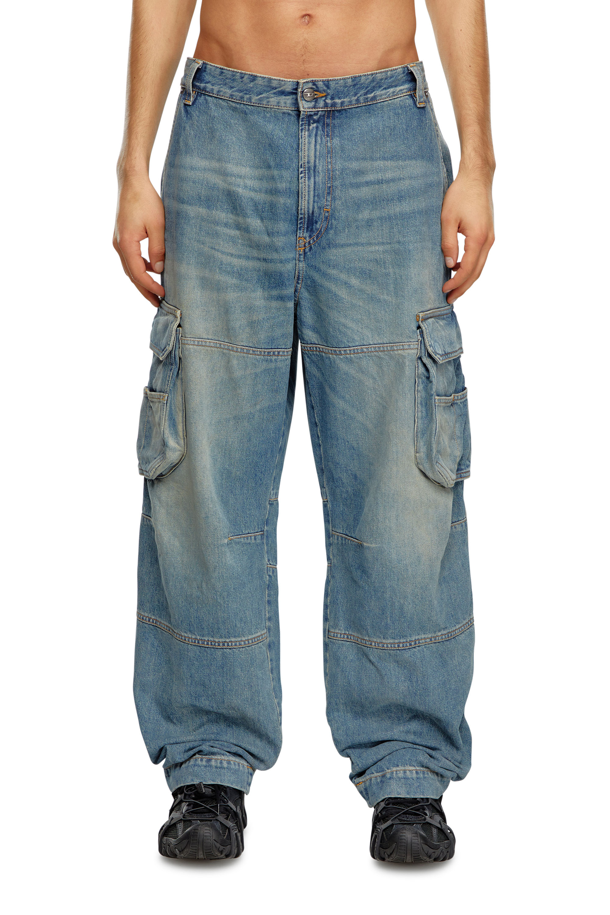 Diesel - Man Straight Jeans D-Fish 09J83, Light Blue - Image 2