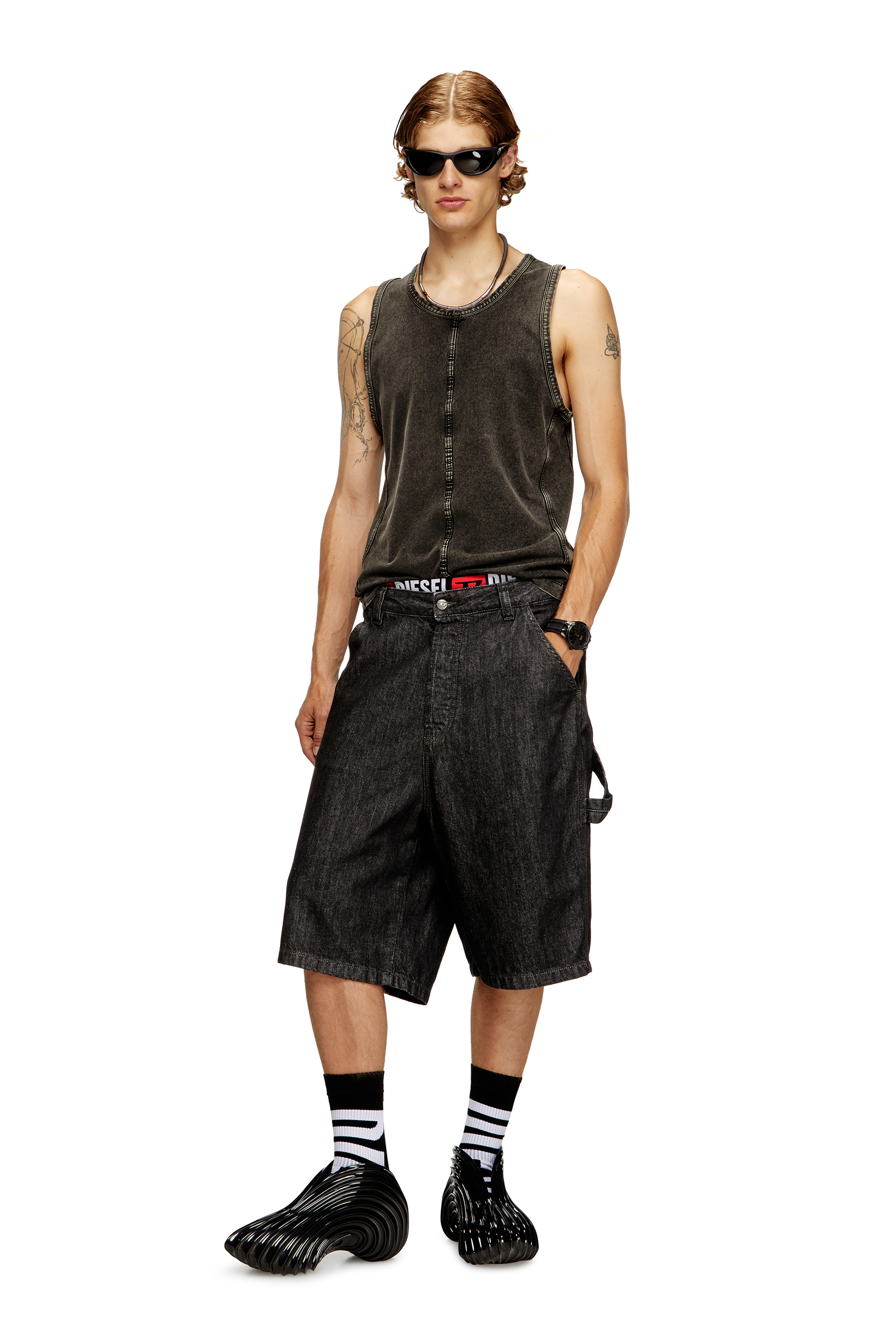 Diesel - MELISSA QUANTUM SNEAKERS X, Unisex's Slip-on sneaker in Melflex® in Black - 8