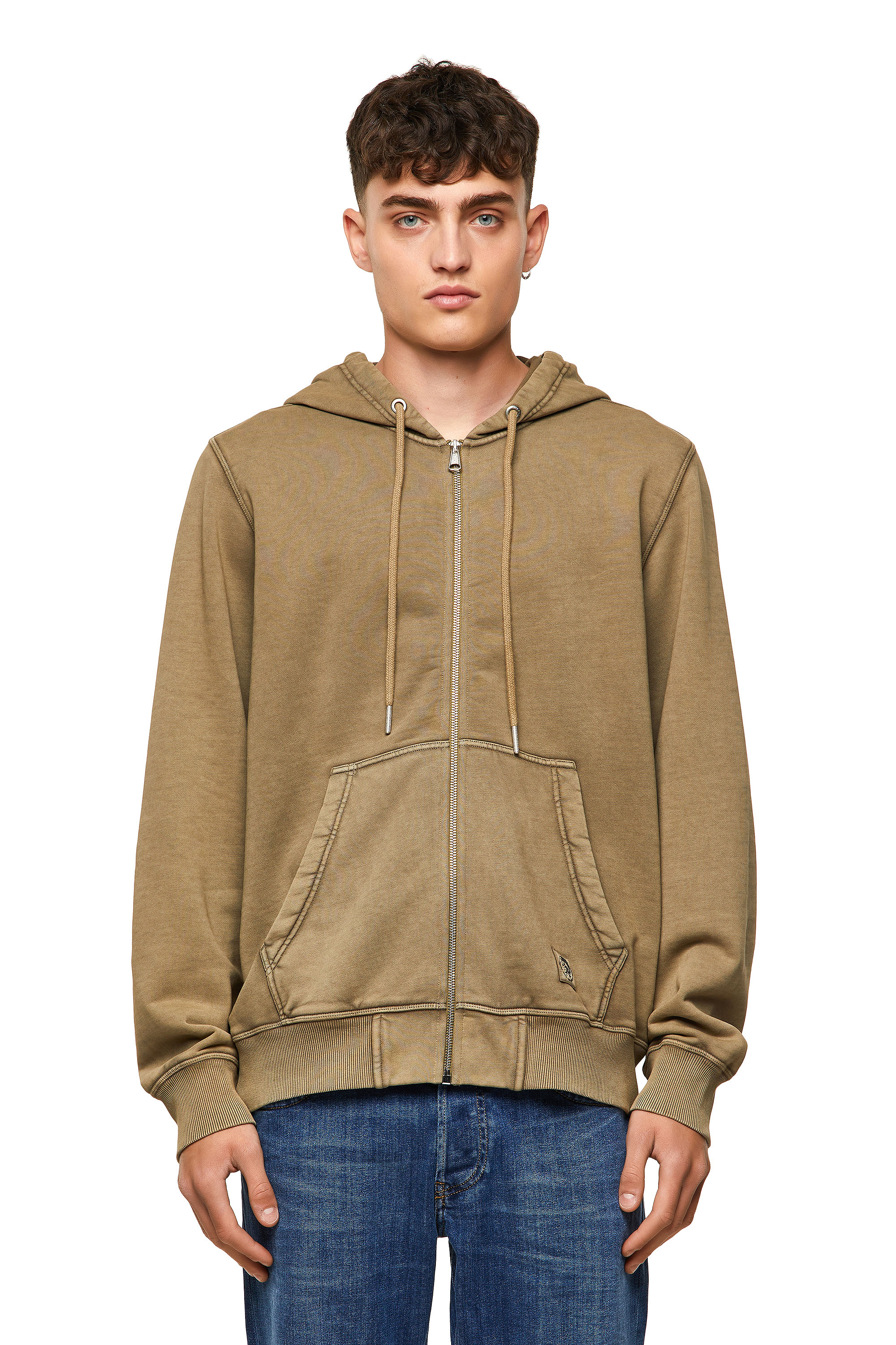 S-GIRK-HOOD-ZIP-MOHI, Light Brown Diesel - S-GIRK-HOOD-ZIP-MOHI, Light Brown - Sweaters - Image 1