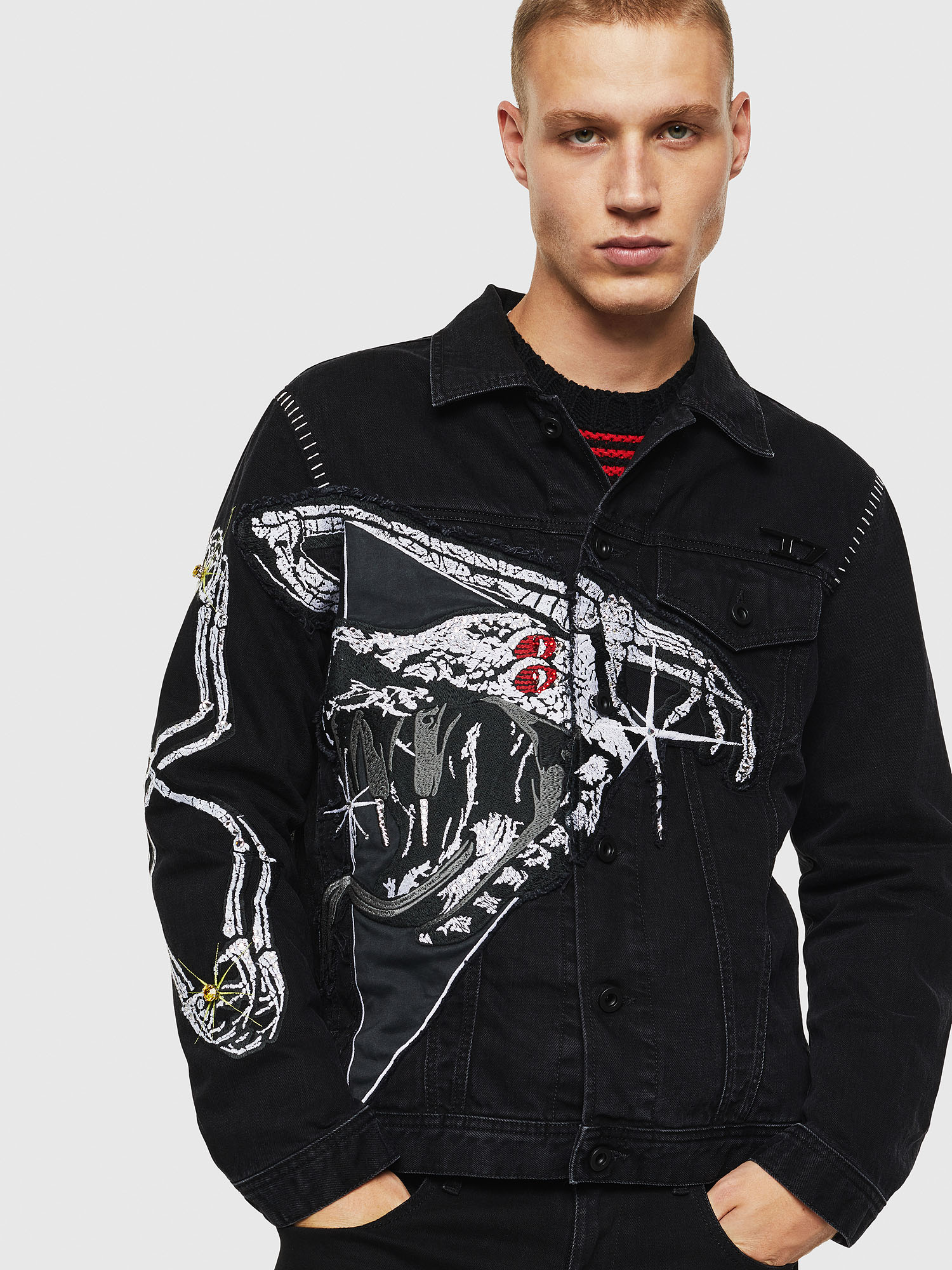 NHILL-SXY1, Black Diesel - NHILL-SXY1, Black - Denim Jackets - Image 1