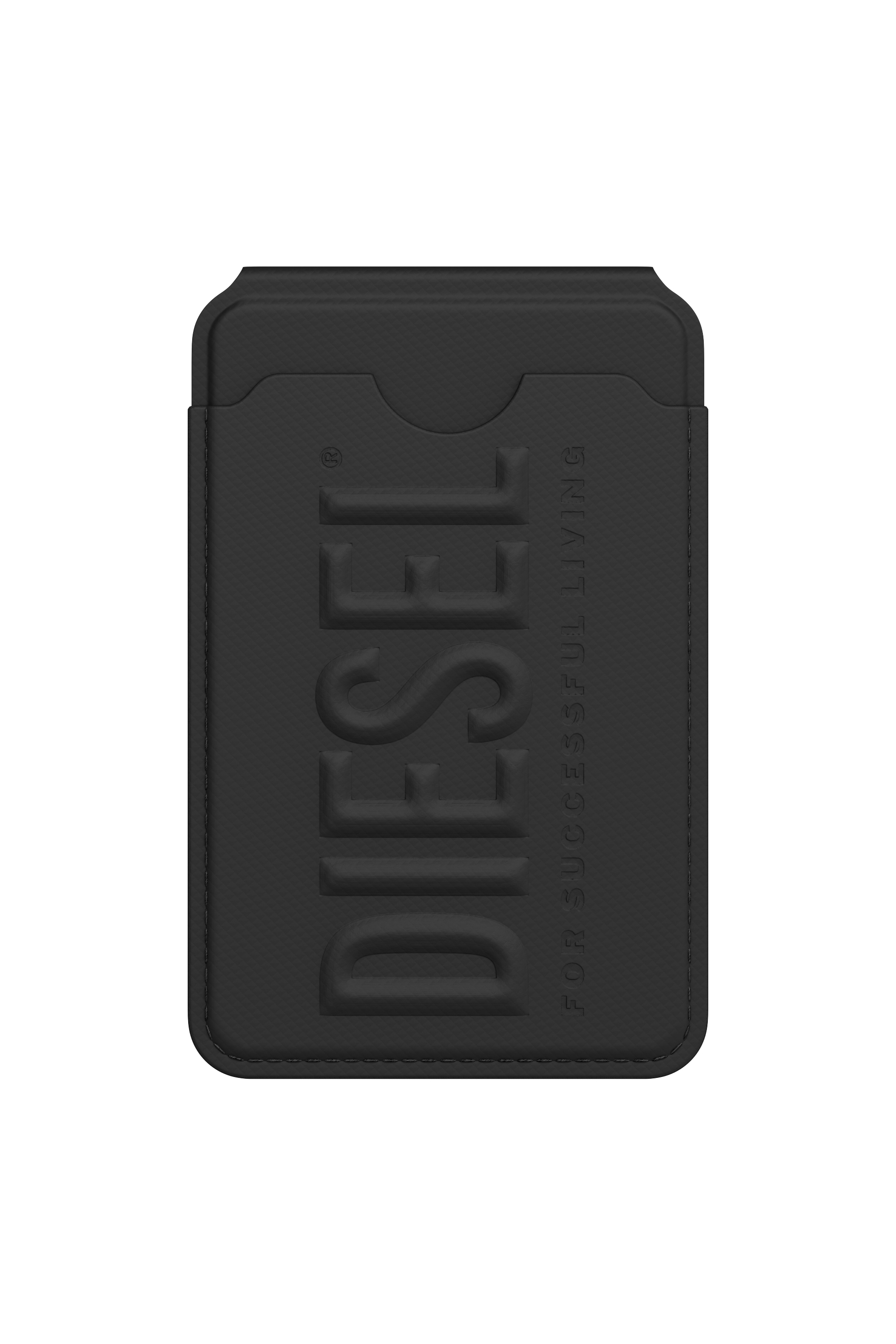 Diesel - 60449  CREDIT CARD HOLDER, Unisex's 3D Biscotto magsafe cardholder stand in Black - 1