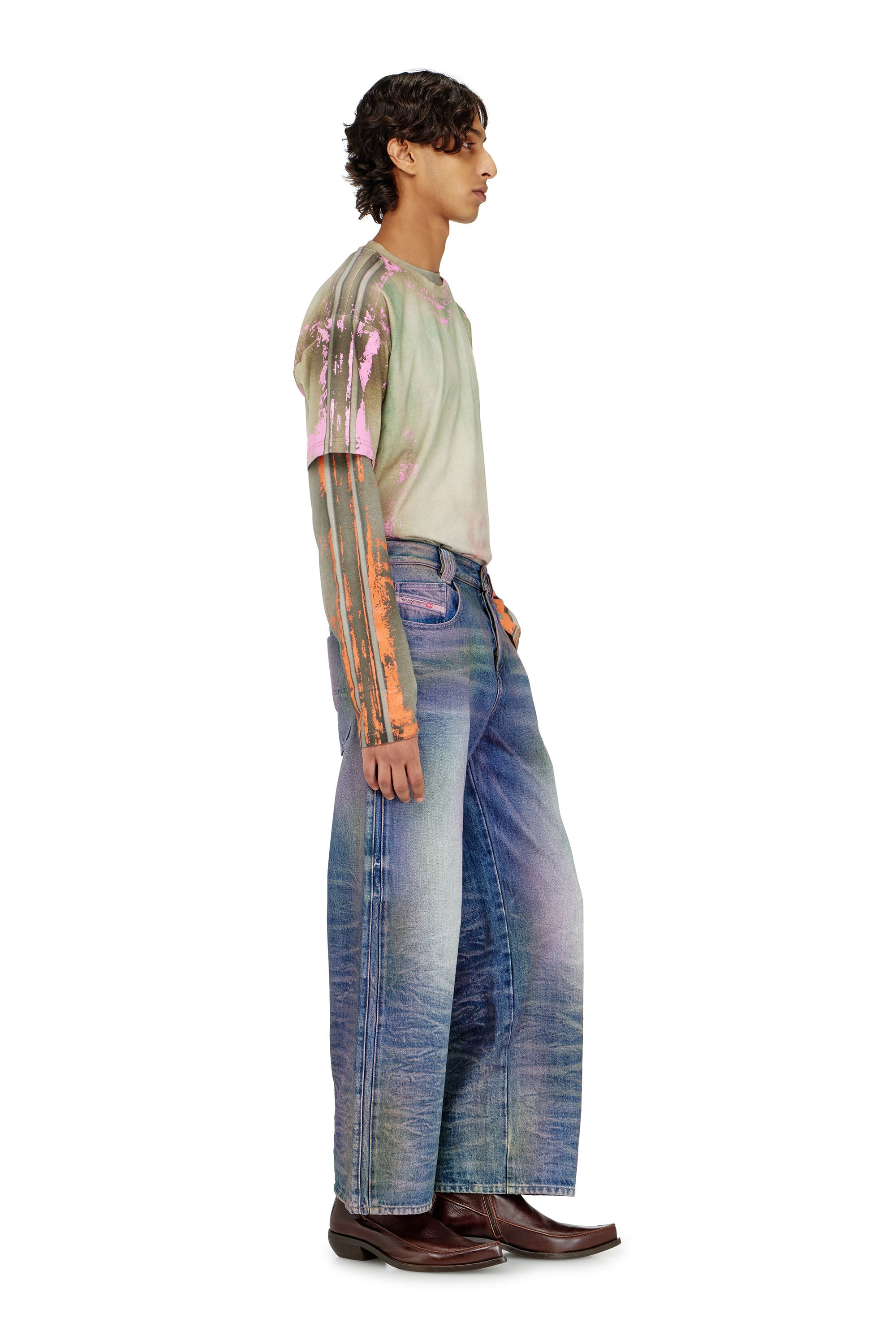 Diesel - Unisex's Relaxed Jeans 1982 D-Hakou 007FW, Medium blue - 3