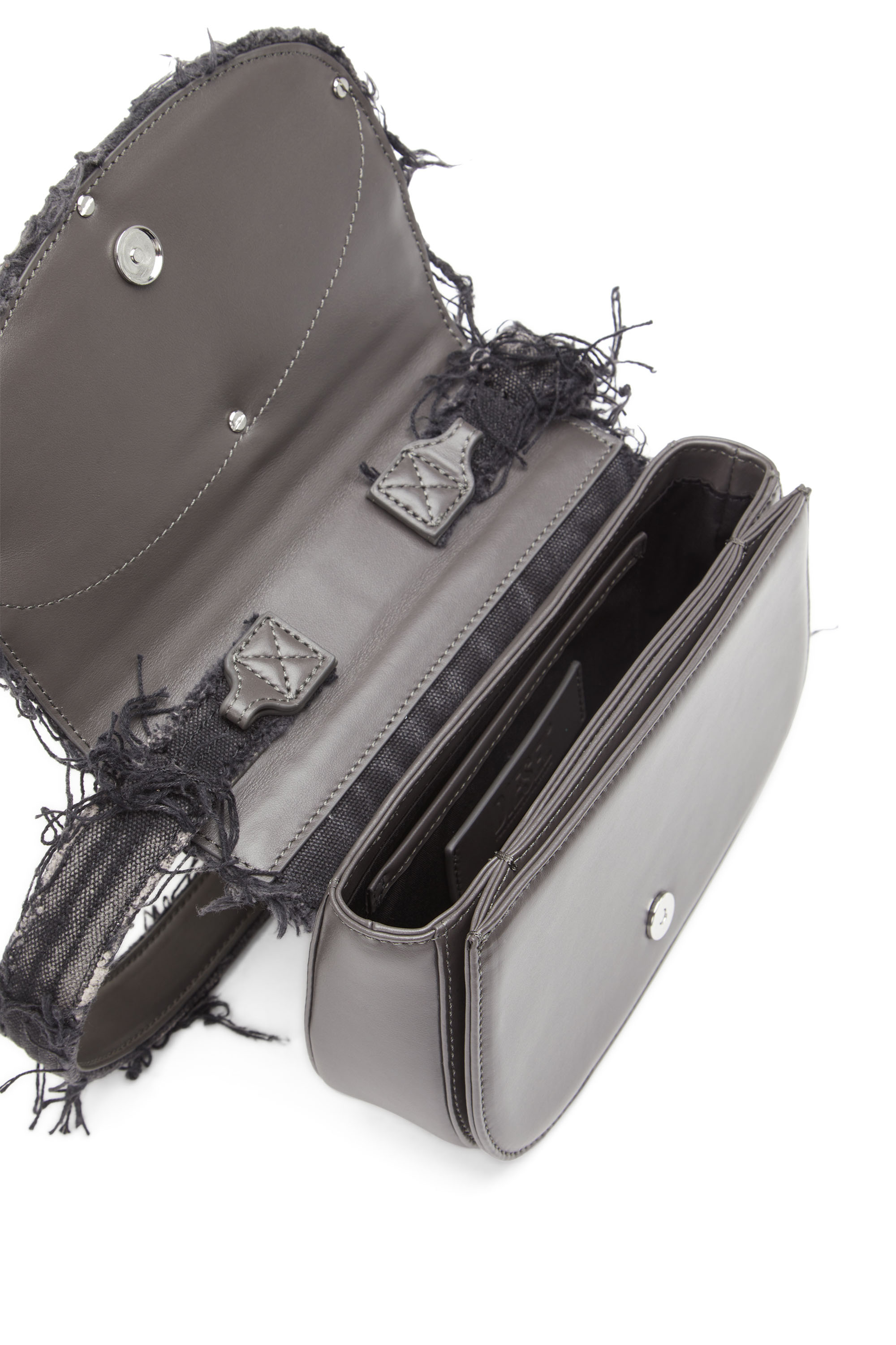 1DR Bag Woman: Canvas denim shoulder Bag, crystals | Diesel