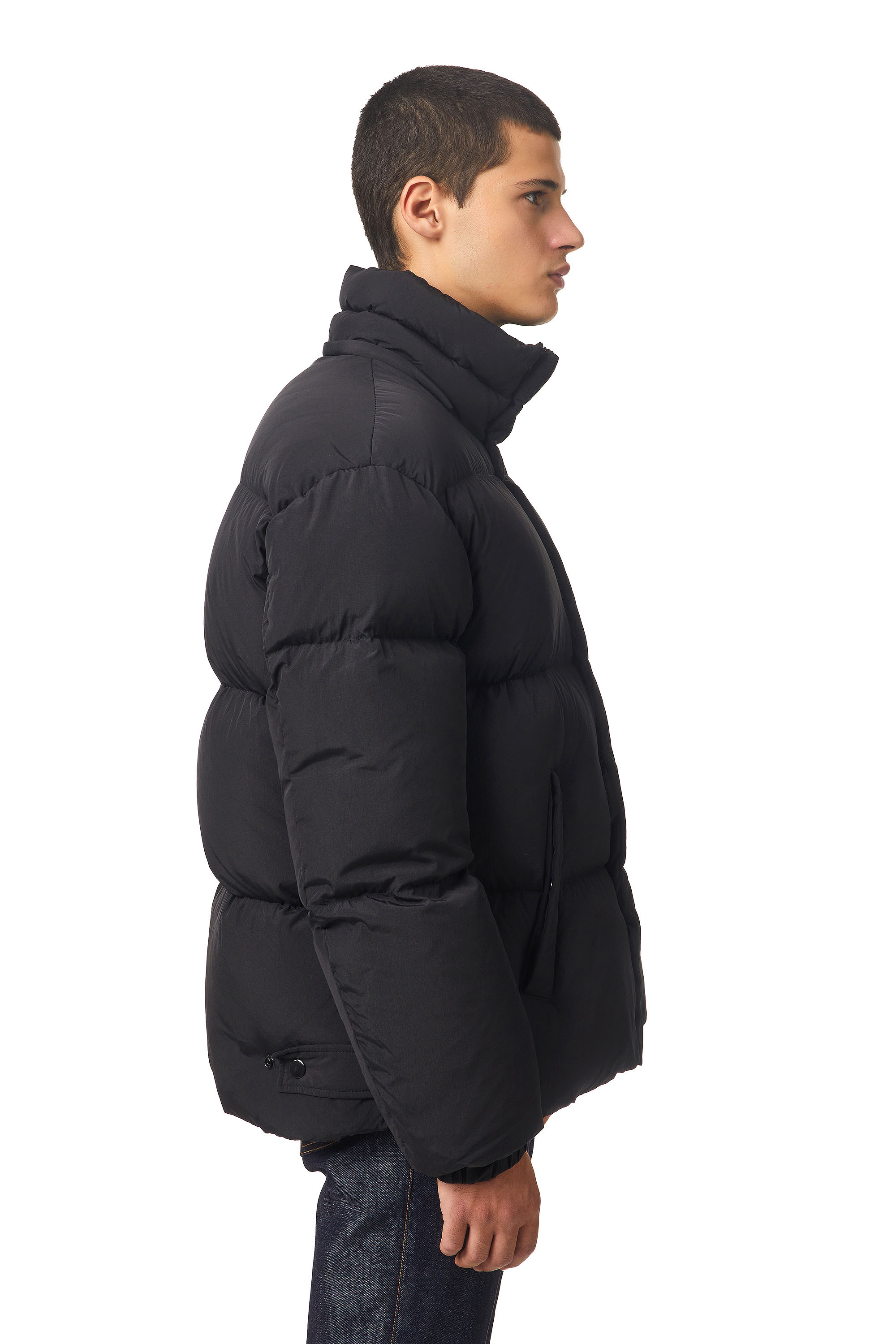 diesel black puffer jacket